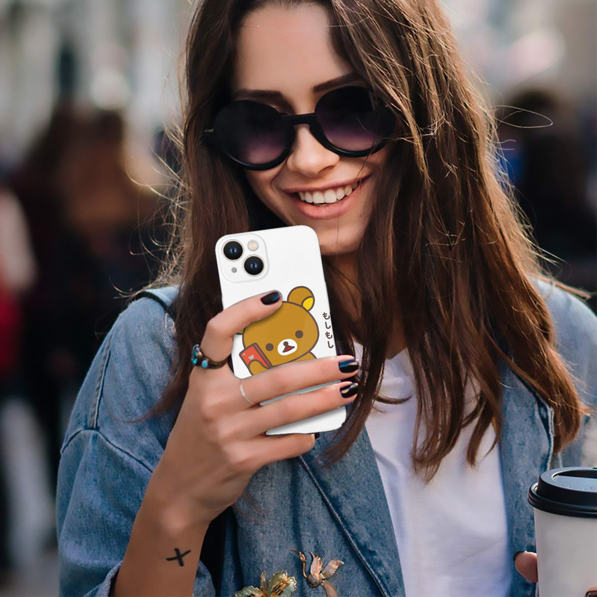 （画像用） リラックマ リラックマ キイロイトリ Rilakkuma Korilakkuma Kiiroitori 【iPhone 14シリーズ対応】ハードケース