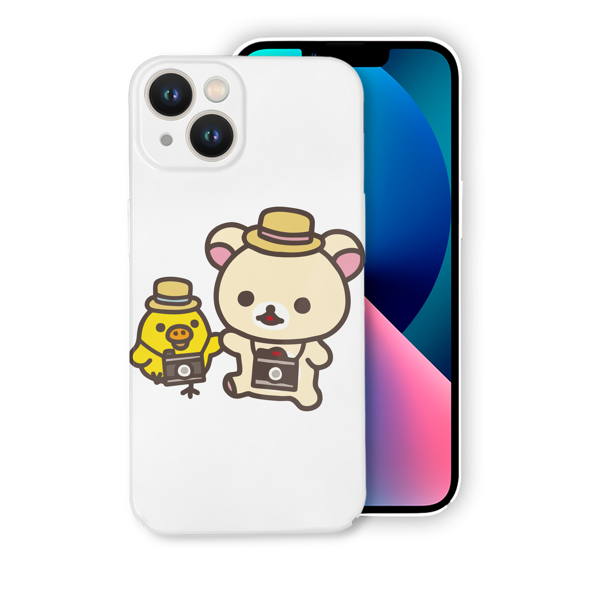 （画像用） リラックマ リラックマ キイロイトリ Rilakkuma Korilakkuma Kiiroitori 【iPhone 14シリーズ対応】ハードケース