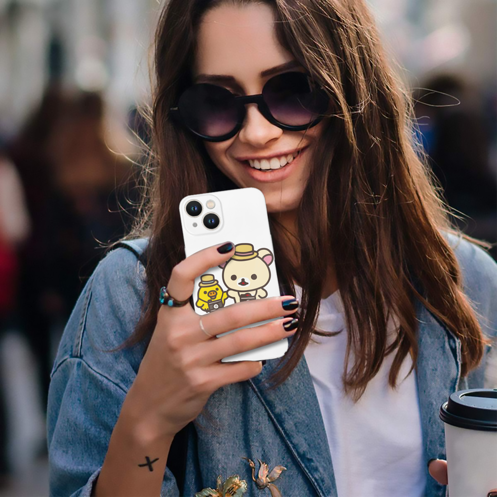 （画像用） リラックマ リラックマ キイロイトリ Rilakkuma Korilakkuma Kiiroitori 【iPhone 14シリーズ対応】ハードケース