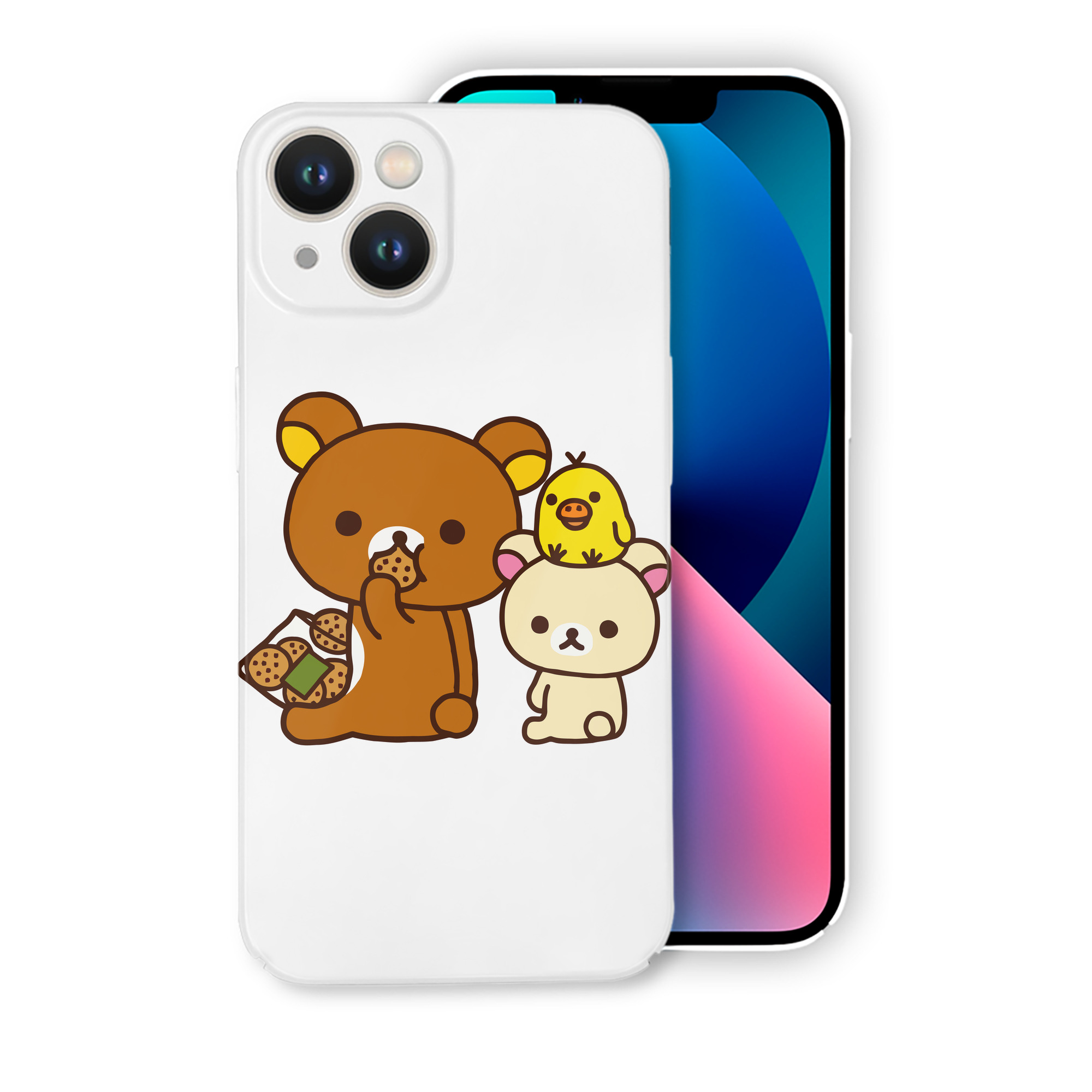 （画像用） リラックマ リラックマ キイロイトリ Rilakkuma Korilakkuma Kiiroitori 【iPhone 14シリーズ対応】ハードケース