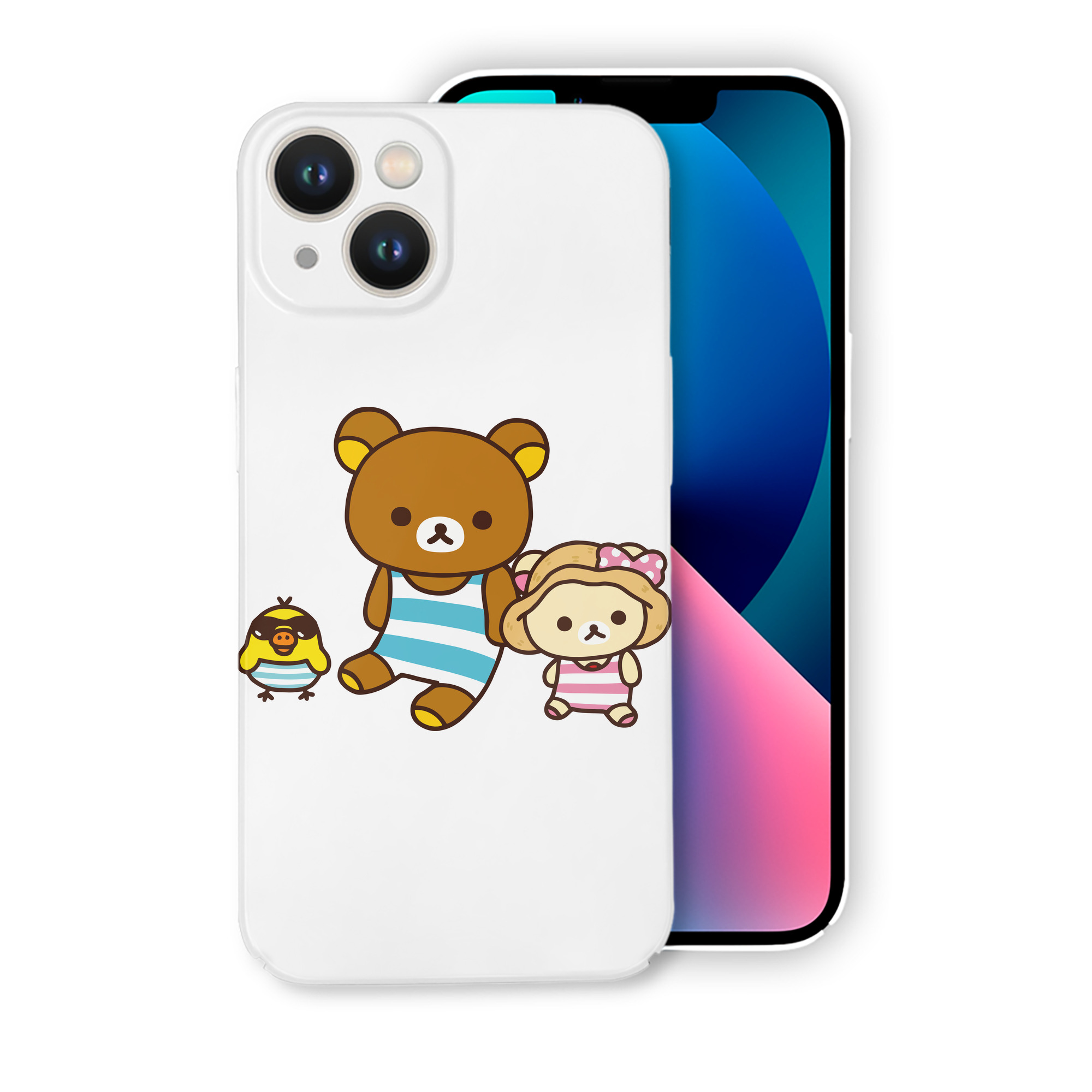 （画像用） リラックマ リラックマ キイロイトリ Rilakkuma Korilakkuma Kiiroitori 【iPhone 14シリーズ対応】ハードケース
