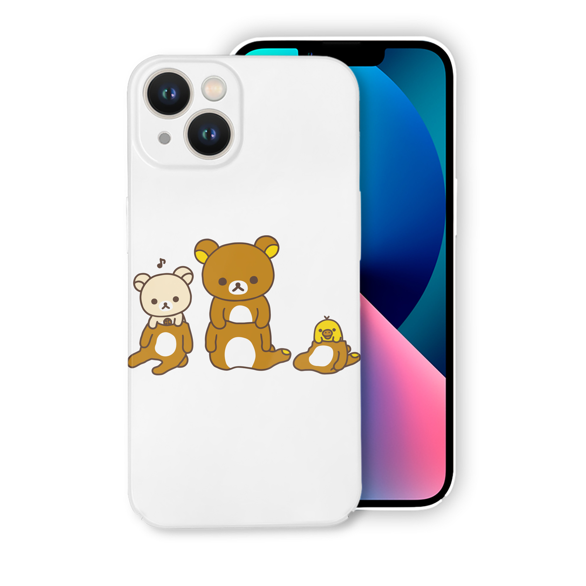 （画像用） リラックマ リラックマ キイロイトリ Rilakkuma Korilakkuma Kiiroitori 【iPhone 14シリーズ対応】ハードケース
