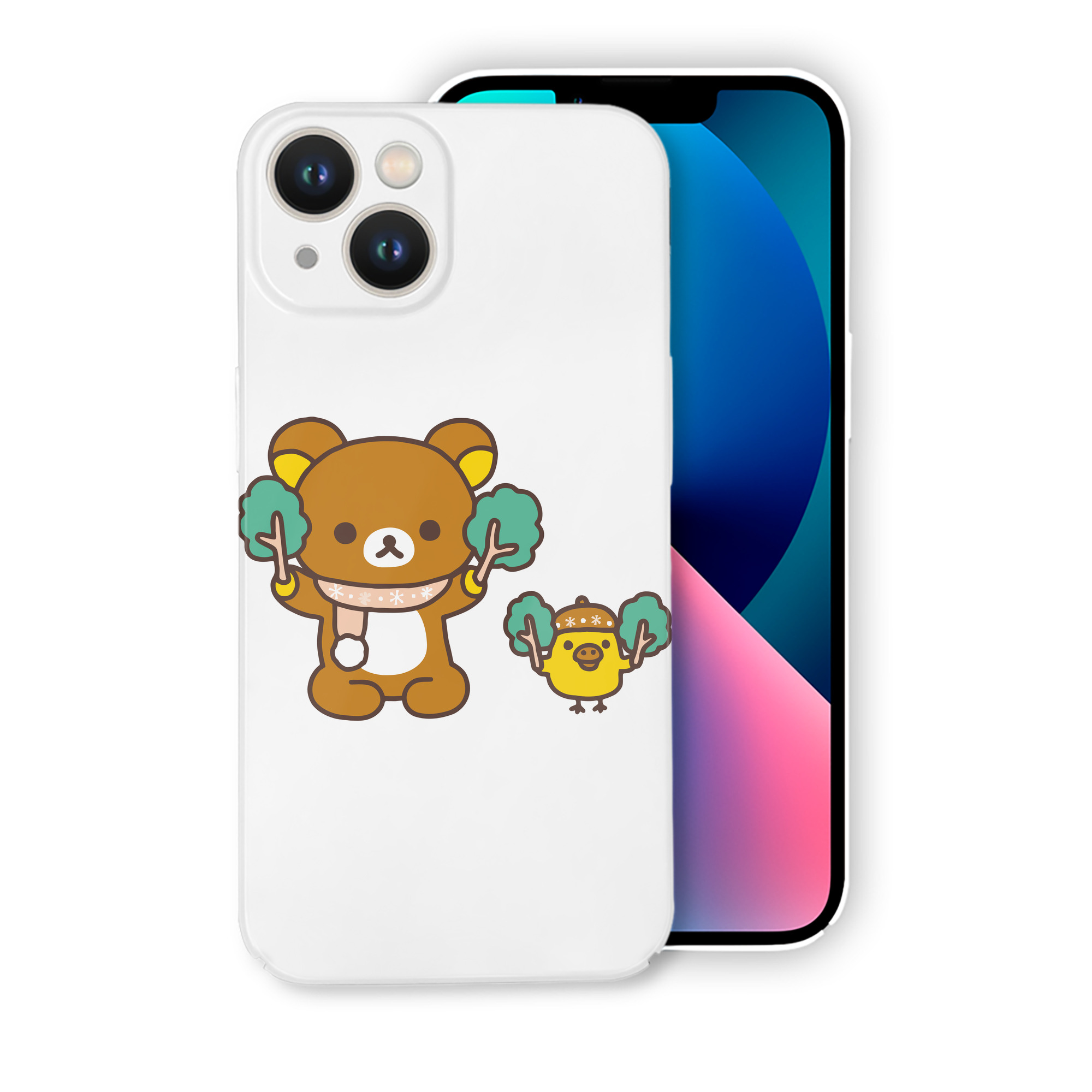 （画像用） リラックマ リラックマ キイロイトリ Rilakkuma Korilakkuma Kiiroitori 【iPhone 14シリーズ対応】ハードケース