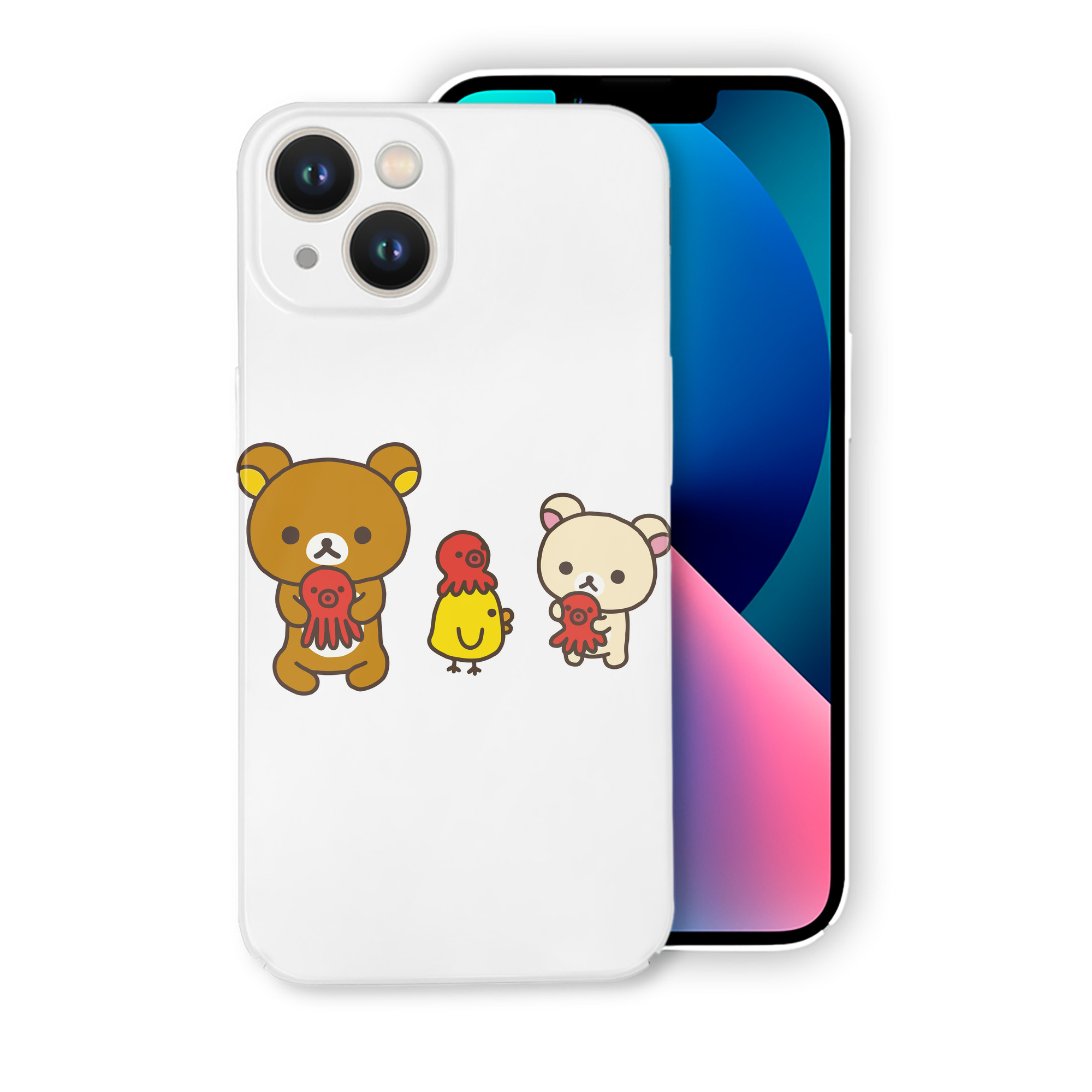 （画像用） リラックマ リラックマ キイロイトリ Rilakkuma Korilakkuma Kiiroitori 【iPhone 14シリーズ対応】ハードケース