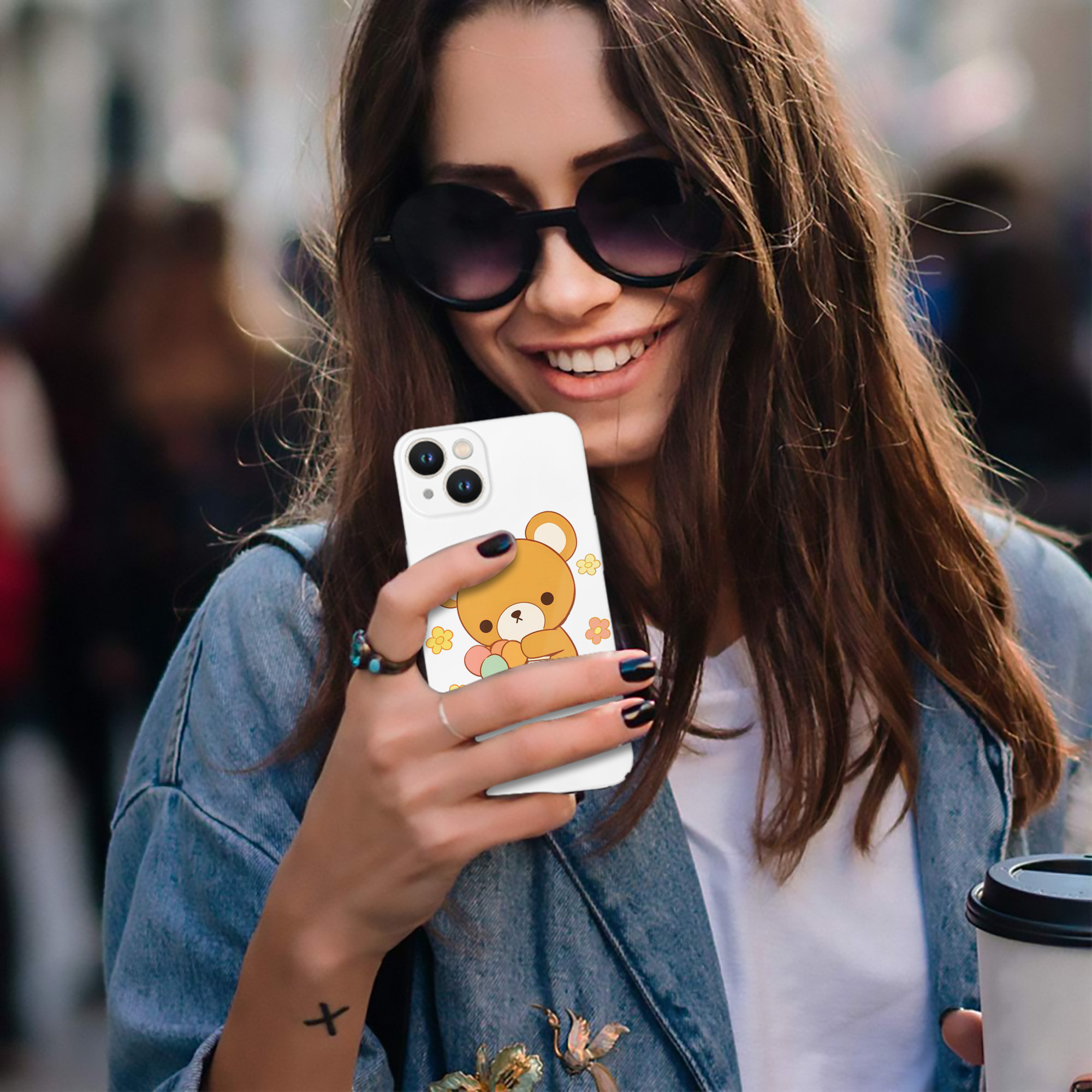 （画像用） リラックマ リラックマ キイロイトリ Rilakkuma Korilakkuma Kiiroitori 【iPhone 14シリーズ対応】ハードケース