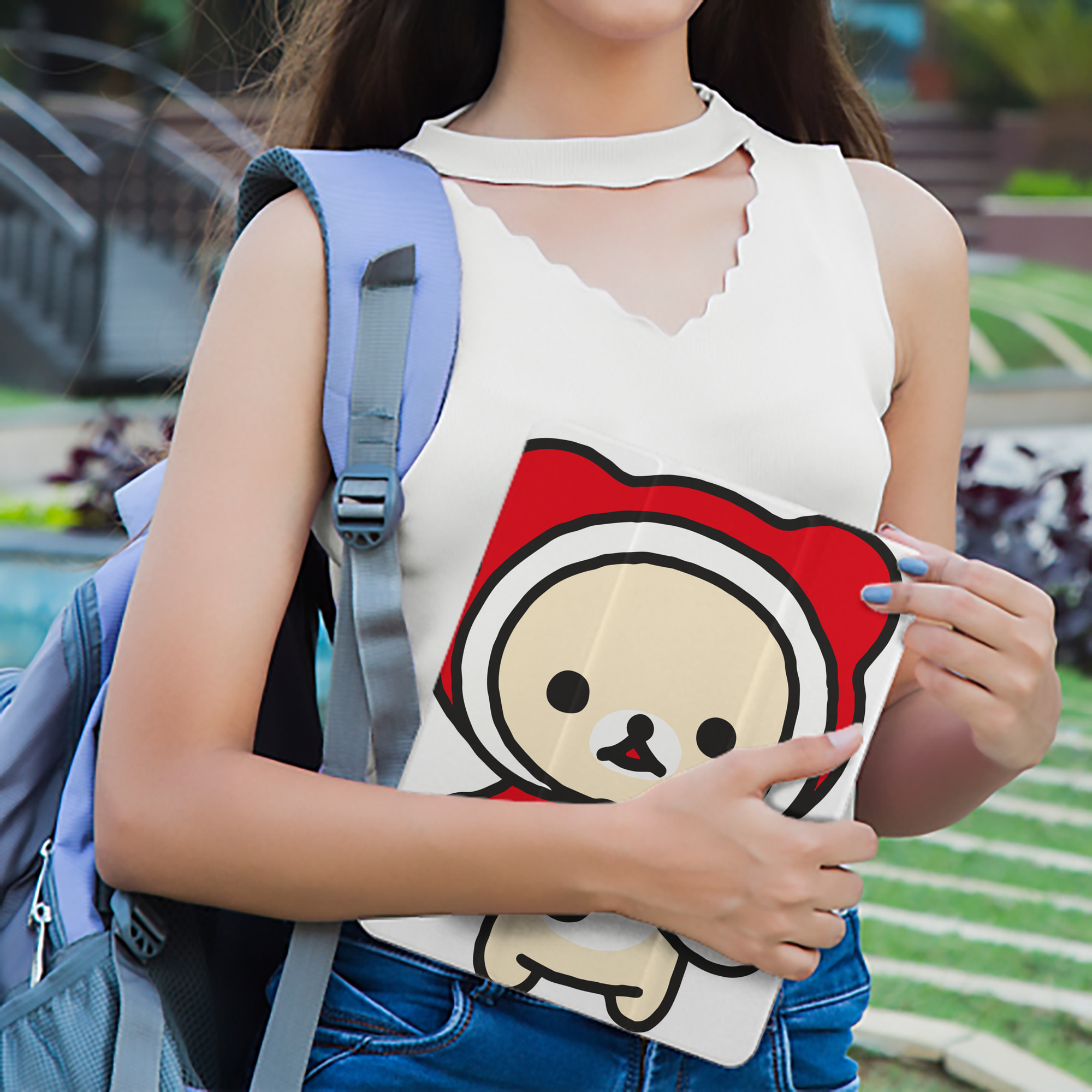 リラックマ リラックマ キイロイトリ Rilakkuma Korilakkuma Kiiroitori IPad ケース ペン収納付き 三つ折りスタンド PUレザー×シリコン 対応機種9.5/10.5/10.9インチ