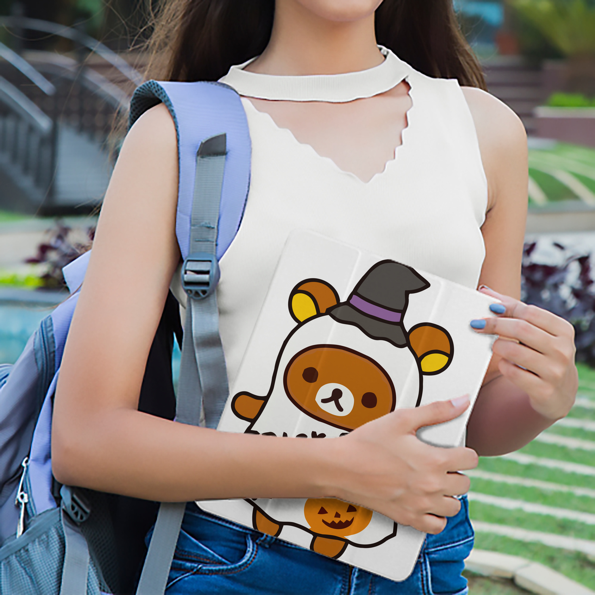 リラックマ リラックマ キイロイトリ Rilakkuma Korilakkuma Kiiroitori IPad ケース ペン収納付き 三つ折りスタンド PUレザー×シリコン 対応機種9.5/10.5/10.9インチ