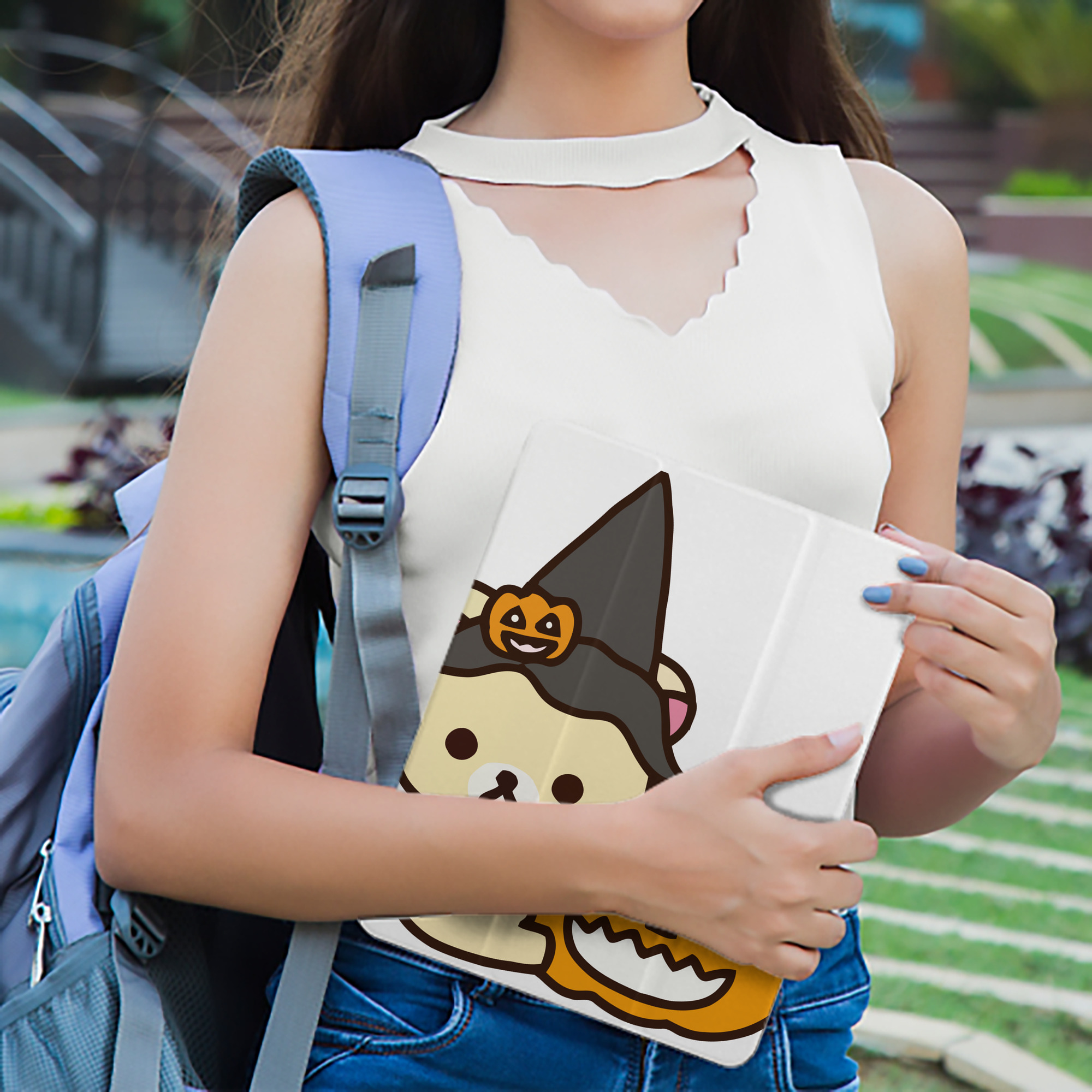 リラックマ リラックマ キイロイトリ Rilakkuma Korilakkuma Kiiroitori IPad ケース ペン収納付き 三つ折りスタンド PUレザー×シリコン 対応機種9.5/10.5/10.9インチ