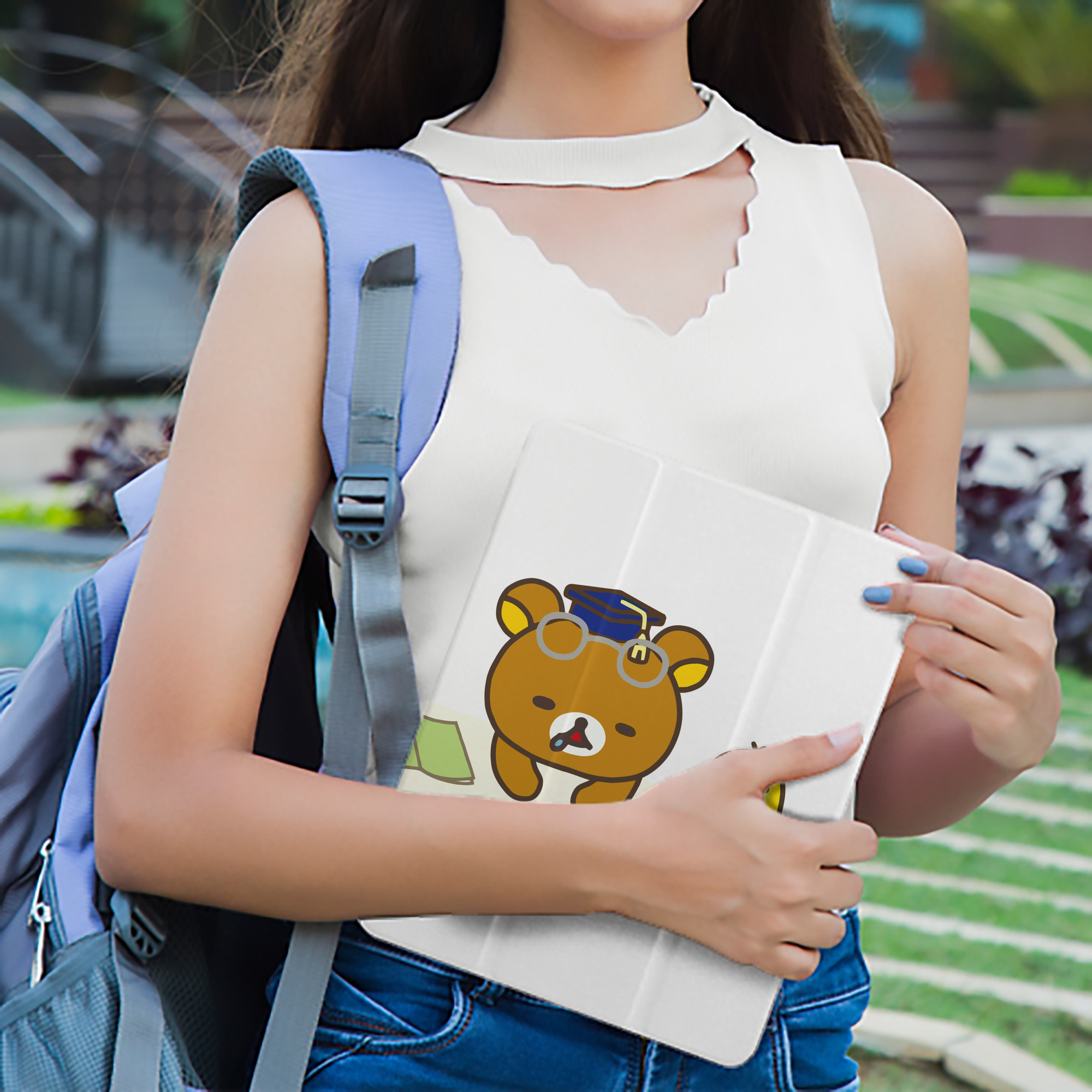 リラックマ リラックマ キイロイトリ Rilakkuma Korilakkuma Kiiroitori IPad ケース ペン収納付き 三つ折りスタンド PUレザー×シリコン 対応機種9.5/10.5/10.9インチ