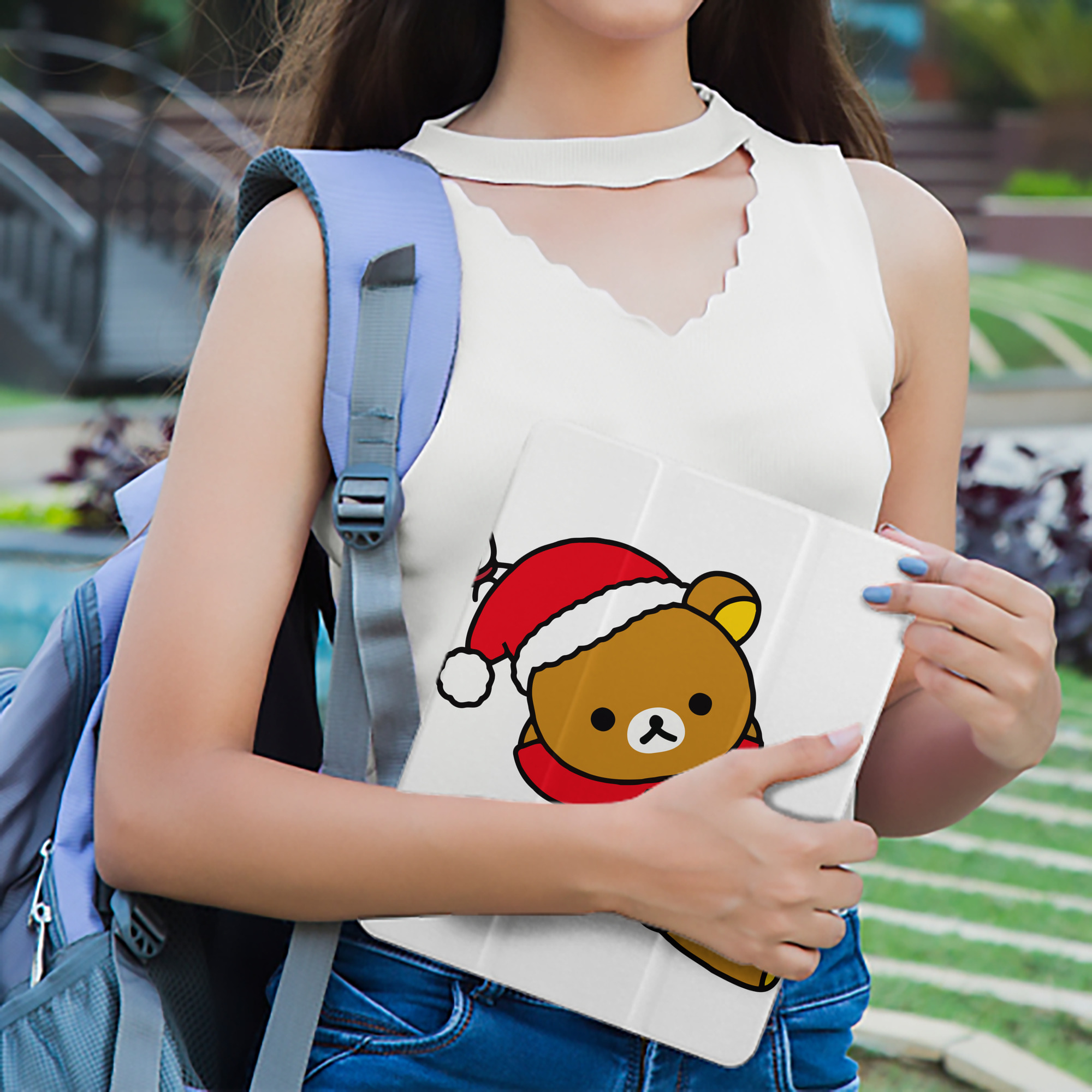リラックマ リラックマ キイロイトリ Rilakkuma Korilakkuma Kiiroitori IPad ケース ペン収納付き 三つ折りスタンド PUレザー×シリコン 対応機種9.5/10.5/10.9インチ