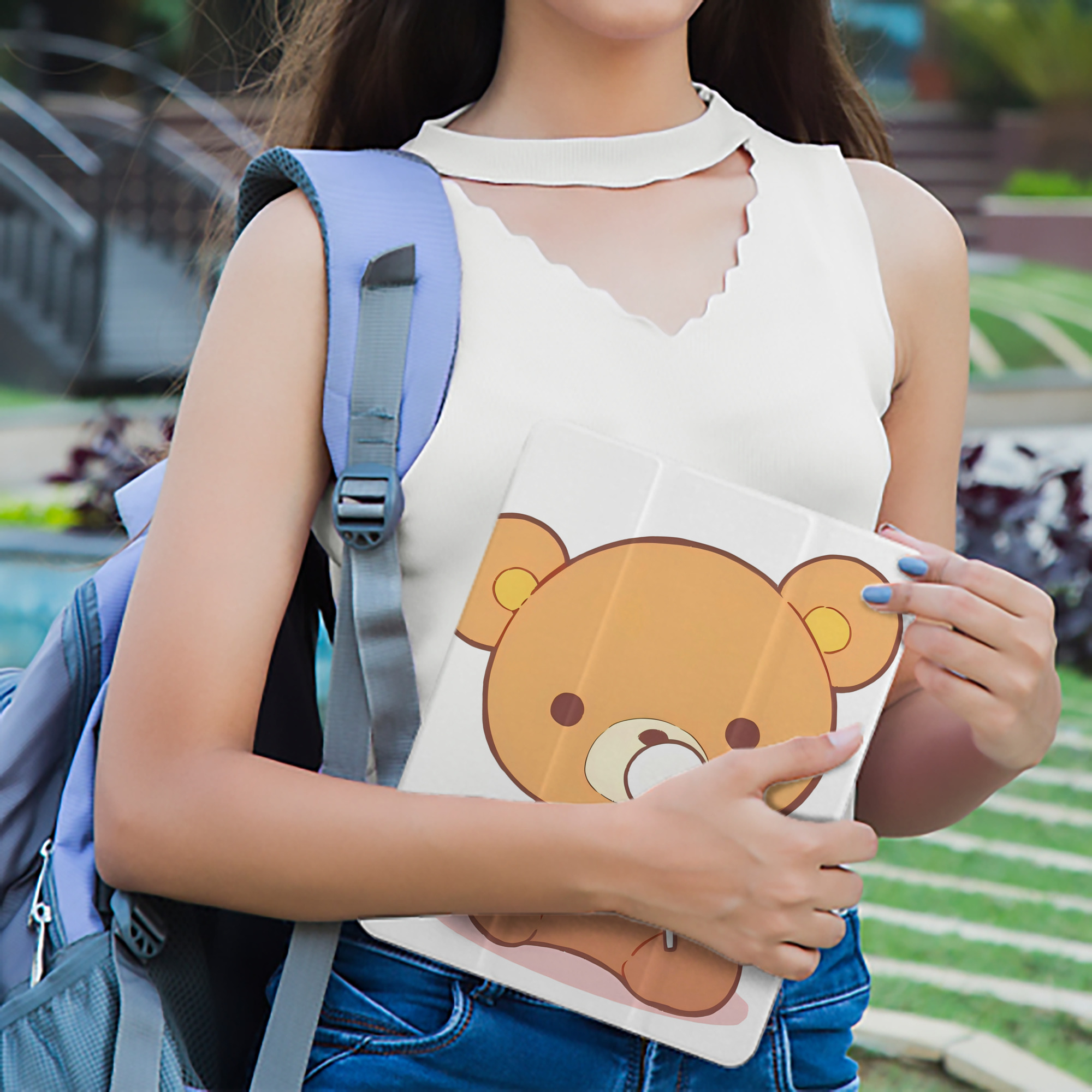 リラックマ リラックマ キイロイトリ Rilakkuma Korilakkuma Kiiroitori IPad ケース ペン収納付き 三つ折りスタンド PUレザー×シリコン 対応機種9.5/10.5/10.9インチ
