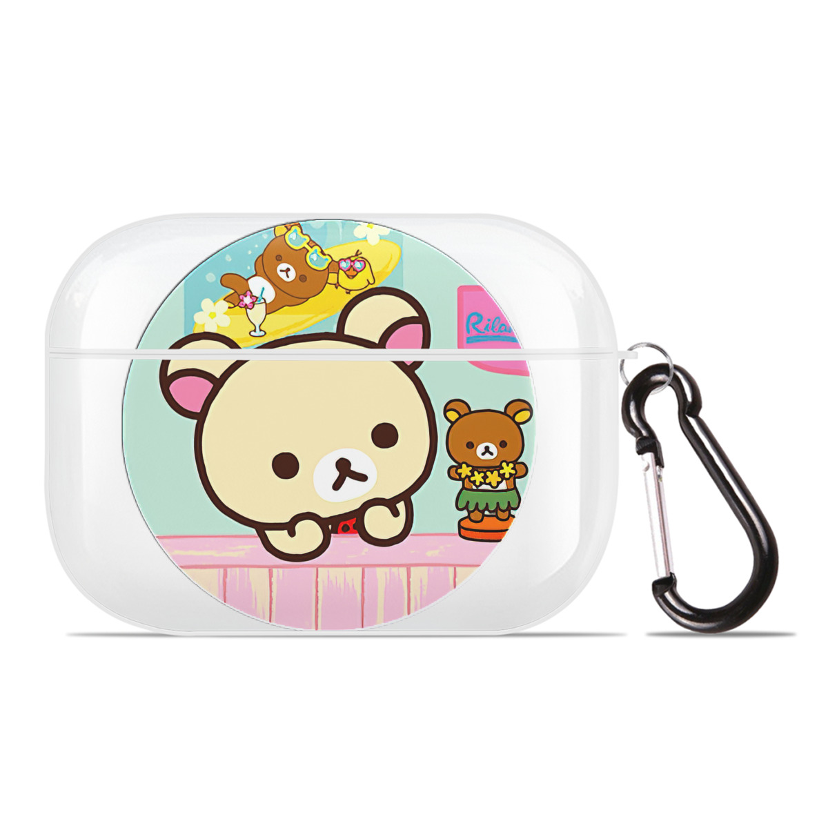 （画像用） リラックマ リラックマ キイロイトリ Rilakkuma Korilakkuma Kiiroitori 【AirPods Pro用】ハードシェル保護ケース 耐衝撃・防指紋・カラビナ付き商品仕様
