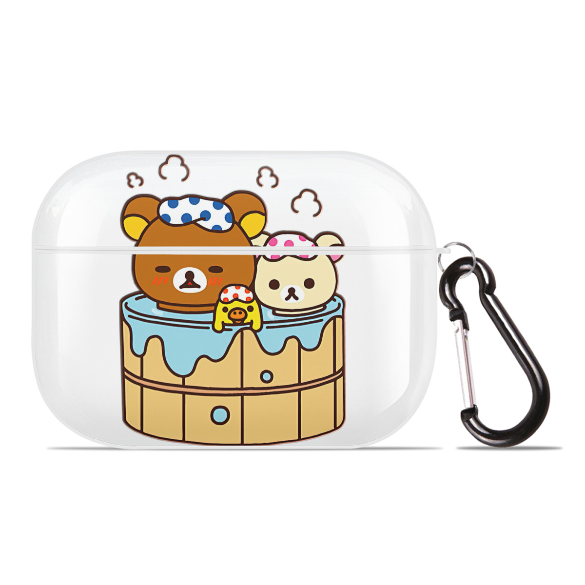 （画像用） リラックマ リラックマ キイロイトリ Rilakkuma Korilakkuma Kiiroitori 【AirPods Pro用】ハードシェル保護ケース 耐衝撃・防指紋・カラビナ付き商品仕様