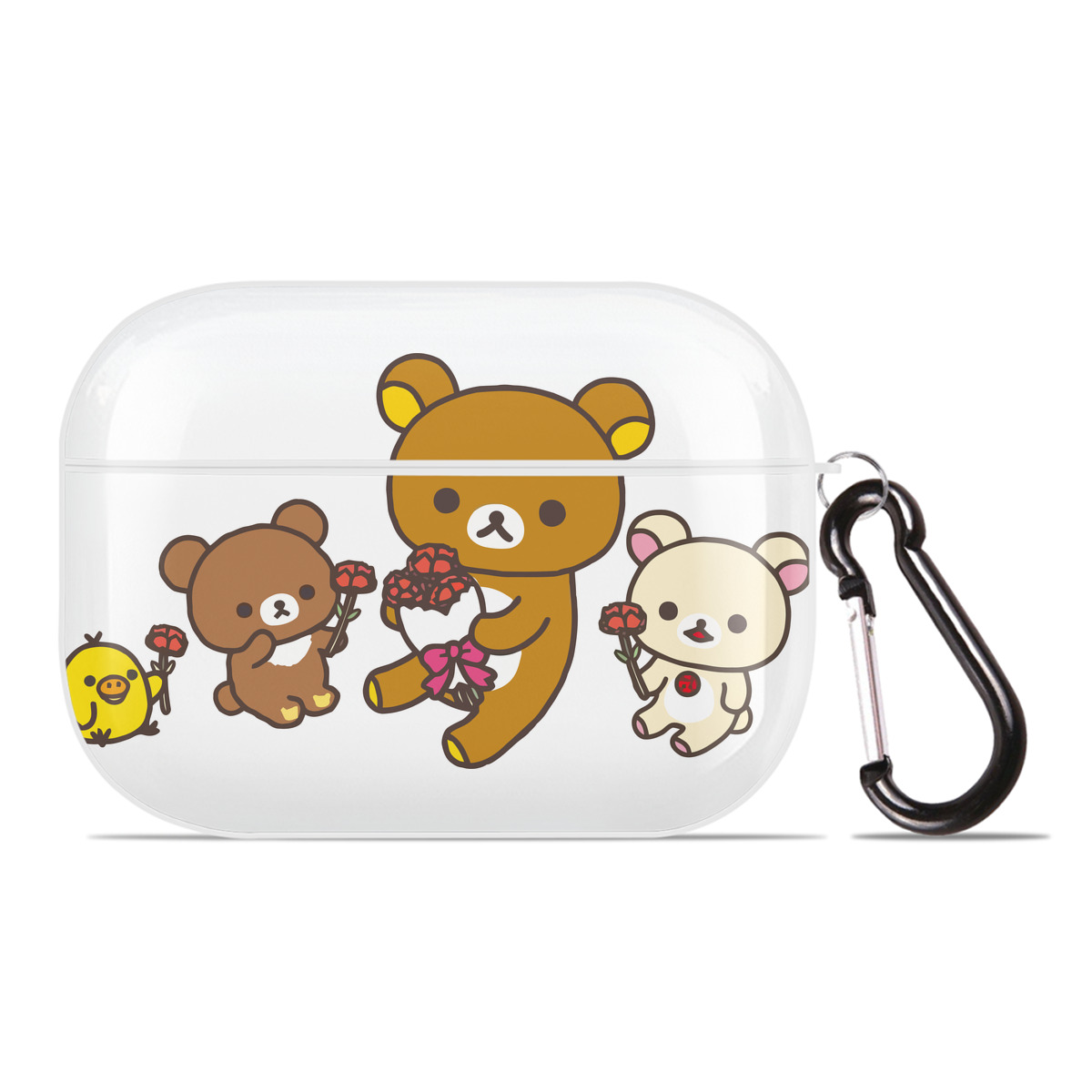 （画像用） リラックマ リラックマ キイロイトリ Rilakkuma Korilakkuma Kiiroitori 【AirPods Pro用】ハードシェル保護ケース 耐衝撃・防指紋・カラビナ付き商品仕様