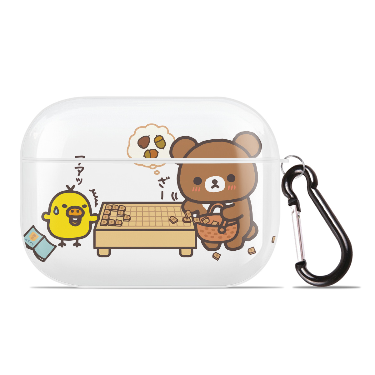 （画像用） リラックマ リラックマ キイロイトリ Rilakkuma Korilakkuma Kiiroitori 【AirPods Pro用】ハードシェル保護ケース 耐衝撃・防指紋・カラビナ付き商品仕様