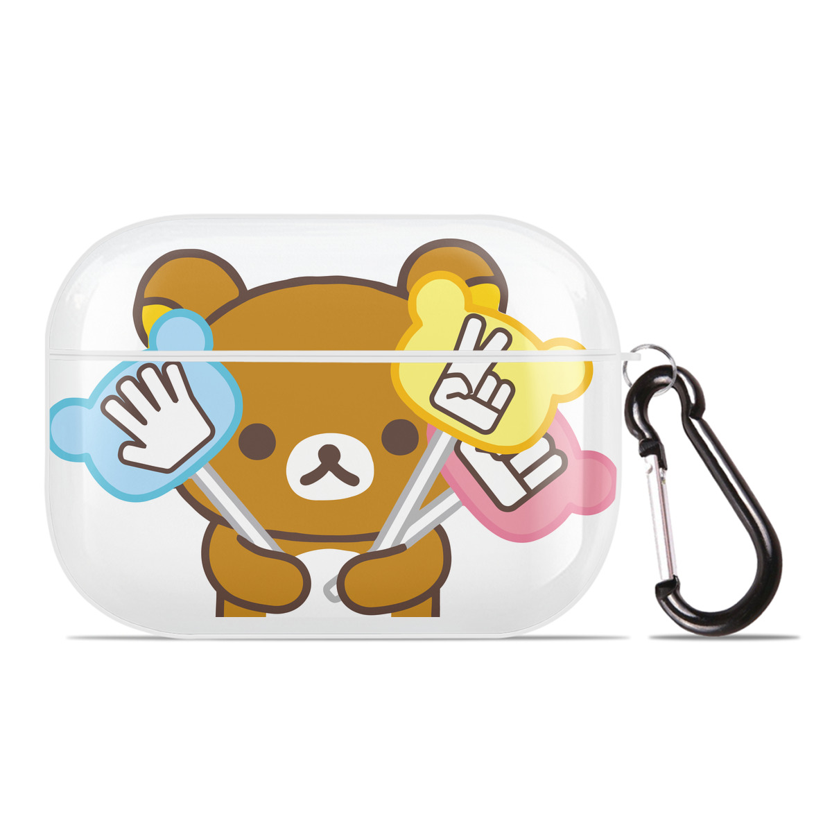 （画像用） リラックマ リラックマ キイロイトリ Rilakkuma Korilakkuma Kiiroitori 【AirPods Pro用】ハードシェル保護ケース 耐衝撃・防指紋・カラビナ付き商品仕様