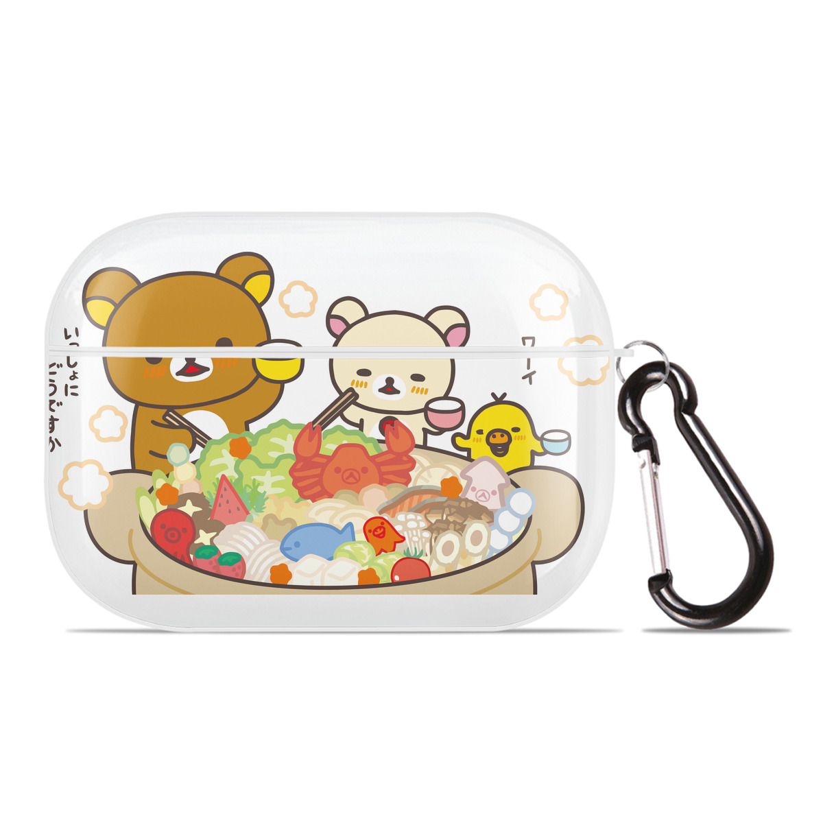 （画像用） リラックマ リラックマ キイロイトリ Rilakkuma Korilakkuma Kiiroitori 【AirPods Pro用】ハードシェル保護ケース 耐衝撃・防指紋・カラビナ付き商品仕様