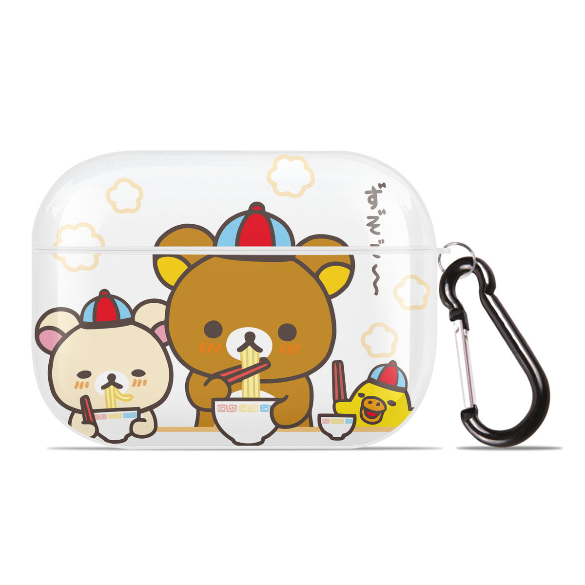 （画像用） リラックマ リラックマ キイロイトリ Rilakkuma Korilakkuma Kiiroitori 【AirPods Pro用】ハードシェル保護ケース 耐衝撃・防指紋・カラビナ付き商品仕様