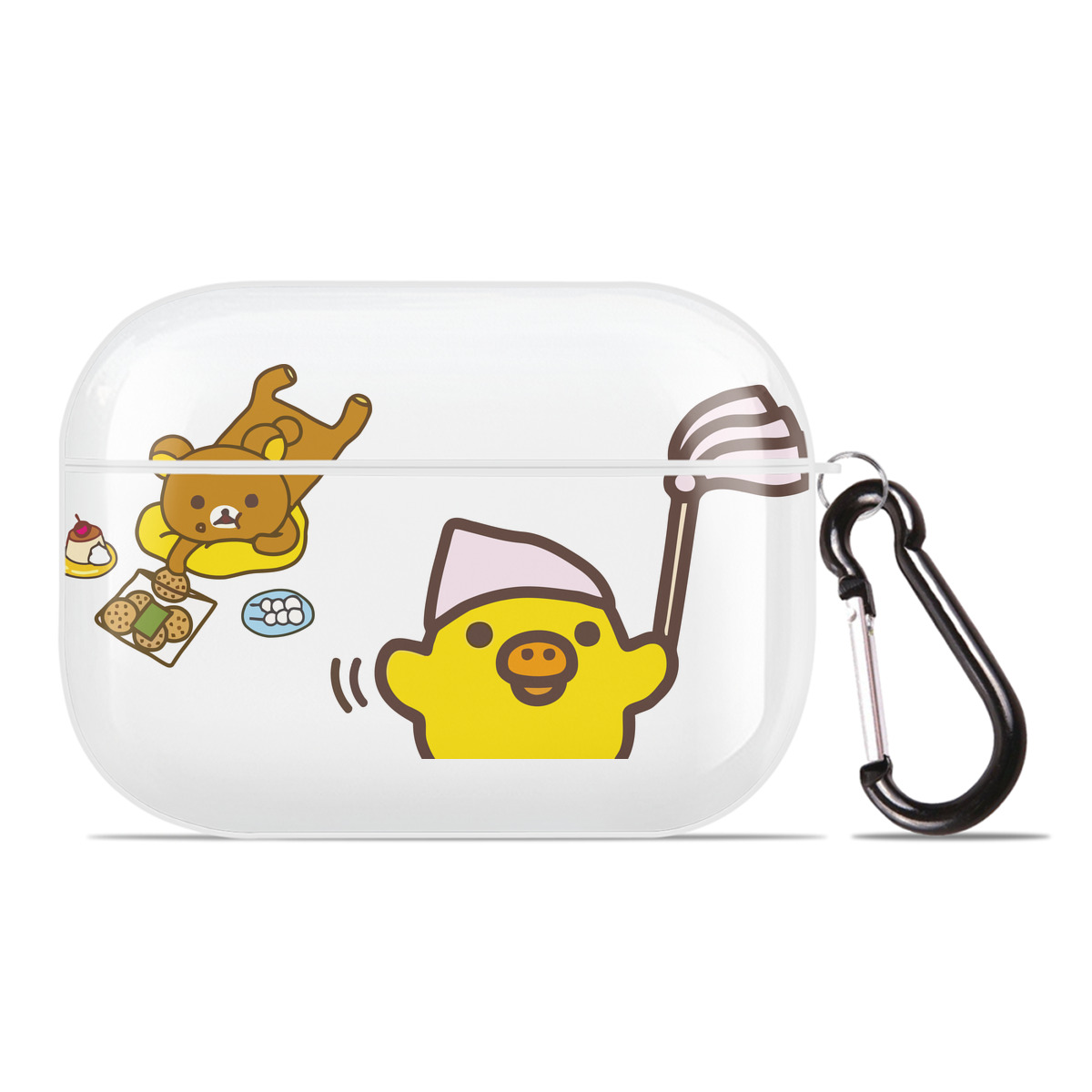 （画像用） リラックマ リラックマ キイロイトリ Rilakkuma Korilakkuma Kiiroitori 【AirPods Pro用】ハードシェル保護ケース 耐衝撃・防指紋・カラビナ付き商品仕様