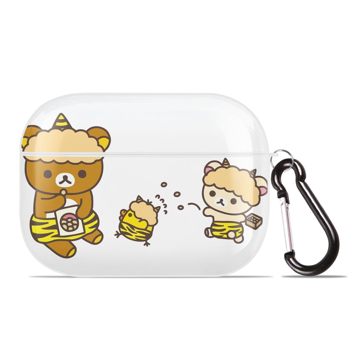 （画像用） リラックマ リラックマ キイロイトリ Rilakkuma Korilakkuma Kiiroitori 【AirPods Pro用】ハードシェル保護ケース 耐衝撃・防指紋・カラビナ付き商品仕様