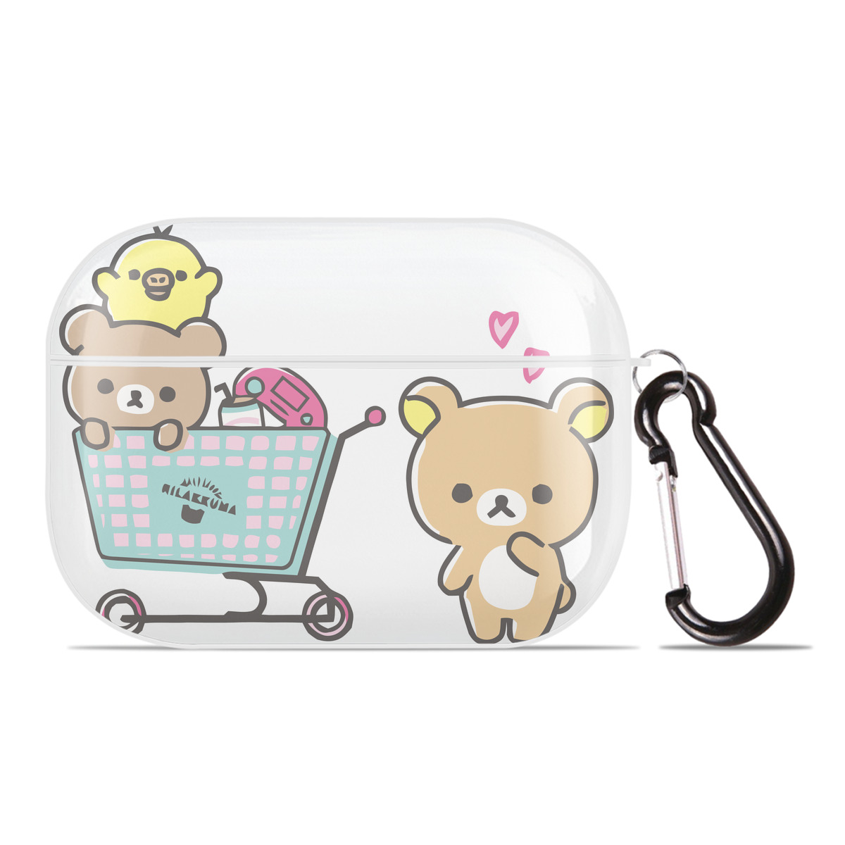 （画像用） リラックマ リラックマ キイロイトリ Rilakkuma Korilakkuma Kiiroitori 【AirPods Pro用】ハードシェル保護ケース 耐衝撃・防指紋・カラビナ付き商品仕様