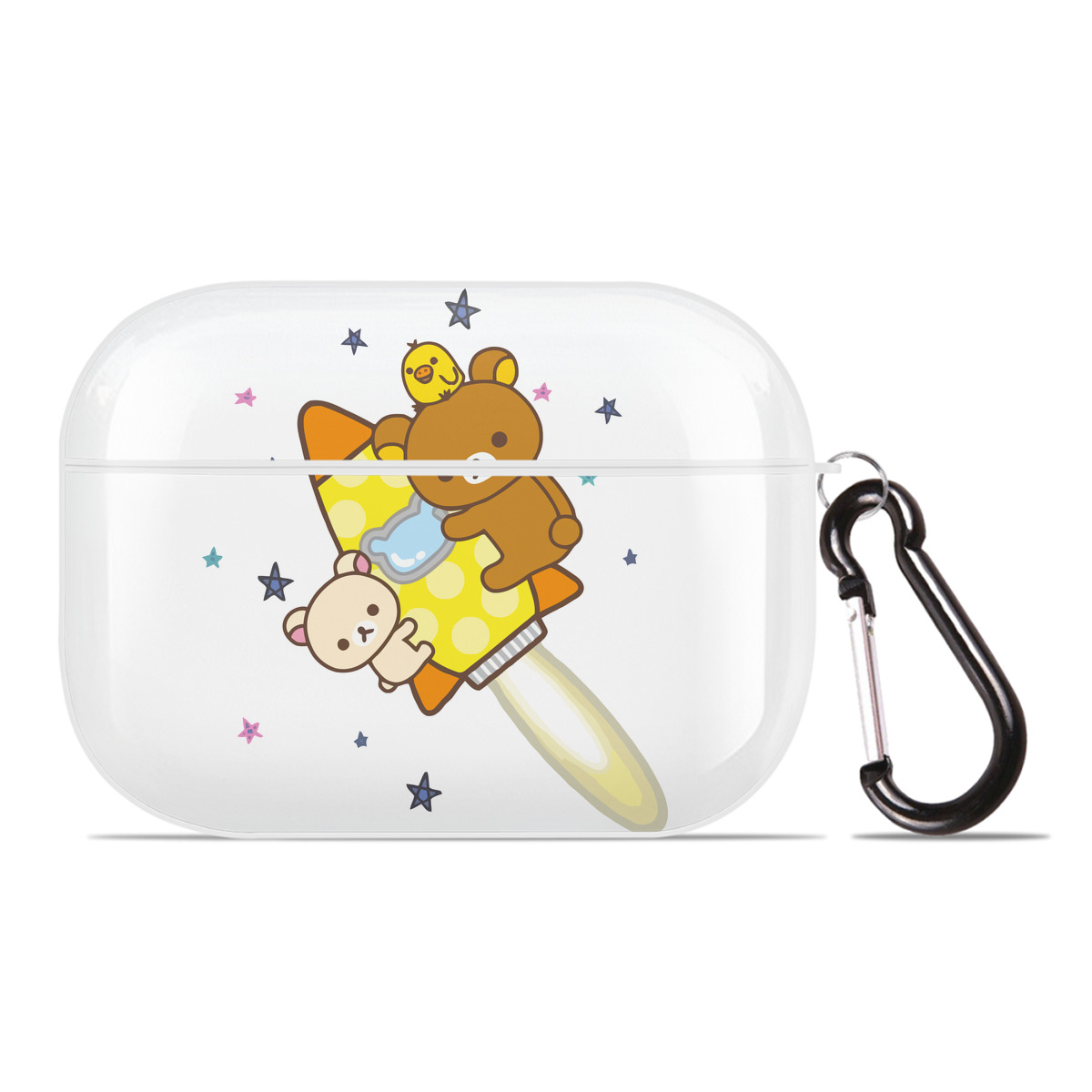 （画像用） リラックマ リラックマ キイロイトリ Rilakkuma Korilakkuma Kiiroitori 【AirPods Pro用】ハードシェル保護ケース 耐衝撃・防指紋・カラビナ付き商品仕様