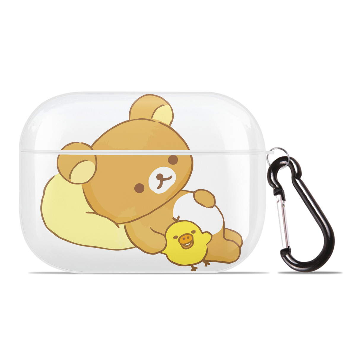 （画像用） リラックマ リラックマ キイロイトリ Rilakkuma Korilakkuma Kiiroitori 【AirPods Pro用】ハードシェル保護ケース 耐衝撃・防指紋・カラビナ付き商品仕様