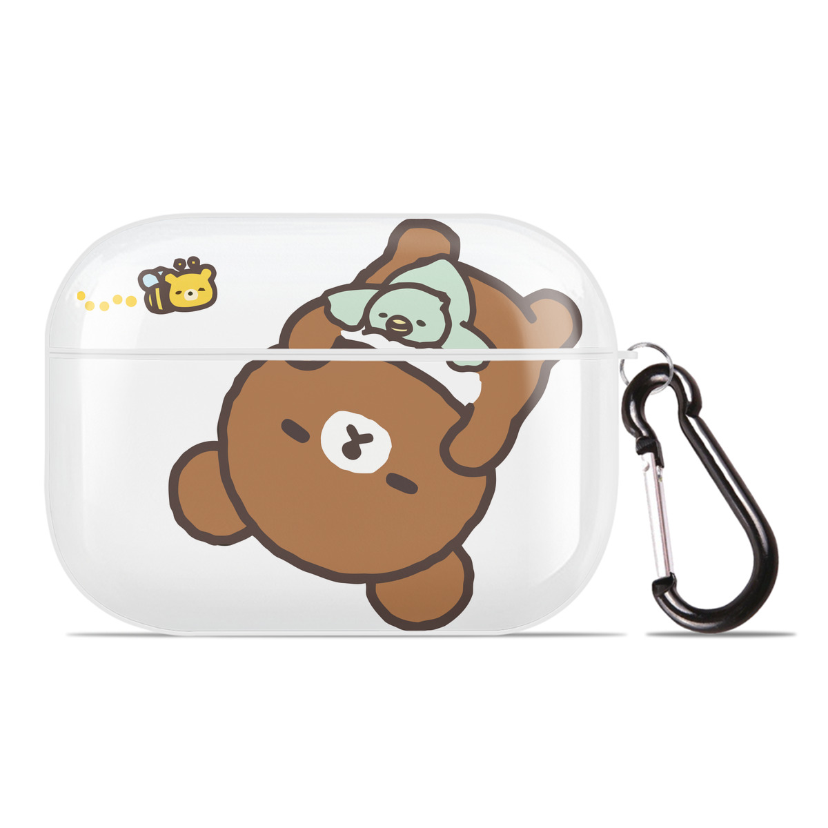 （画像用） リラックマ リラックマ キイロイトリ Rilakkuma Korilakkuma Kiiroitori 【AirPods Pro用】ハードシェル保護ケース 耐衝撃・防指紋・カラビナ付き商品仕様