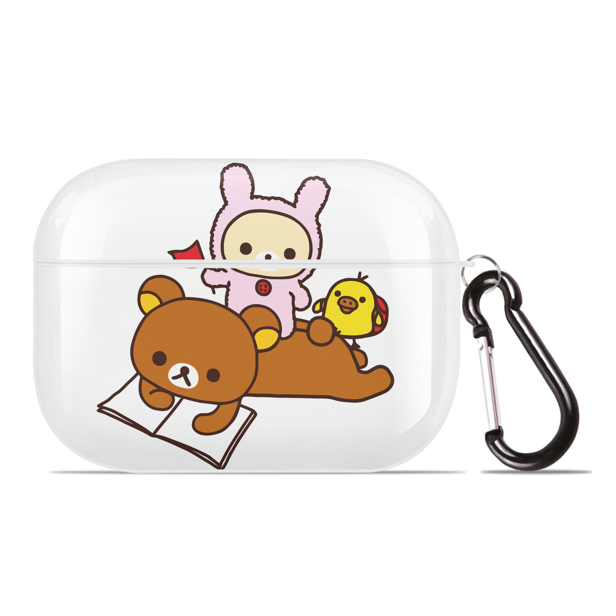 （画像用） リラックマ リラックマ キイロイトリ Rilakkuma Korilakkuma Kiiroitori 【AirPods Pro用】ハードシェル保護ケース 耐衝撃・防指紋・カラビナ付き商品仕様