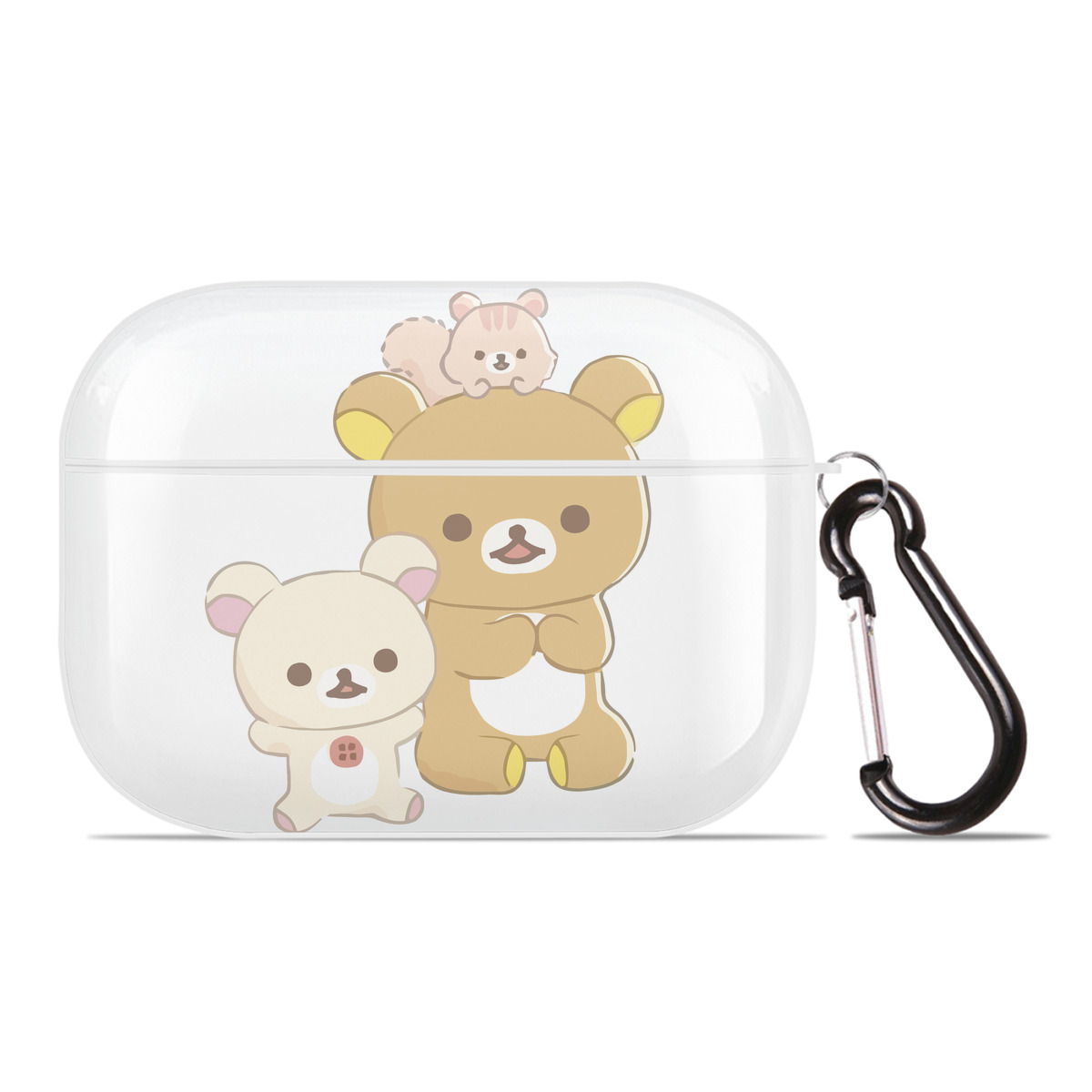 （画像用） リラックマ リラックマ キイロイトリ Rilakkuma Korilakkuma Kiiroitori 【AirPods Pro用】ハードシェル保護ケース 耐衝撃・防指紋・カラビナ付き商品仕様