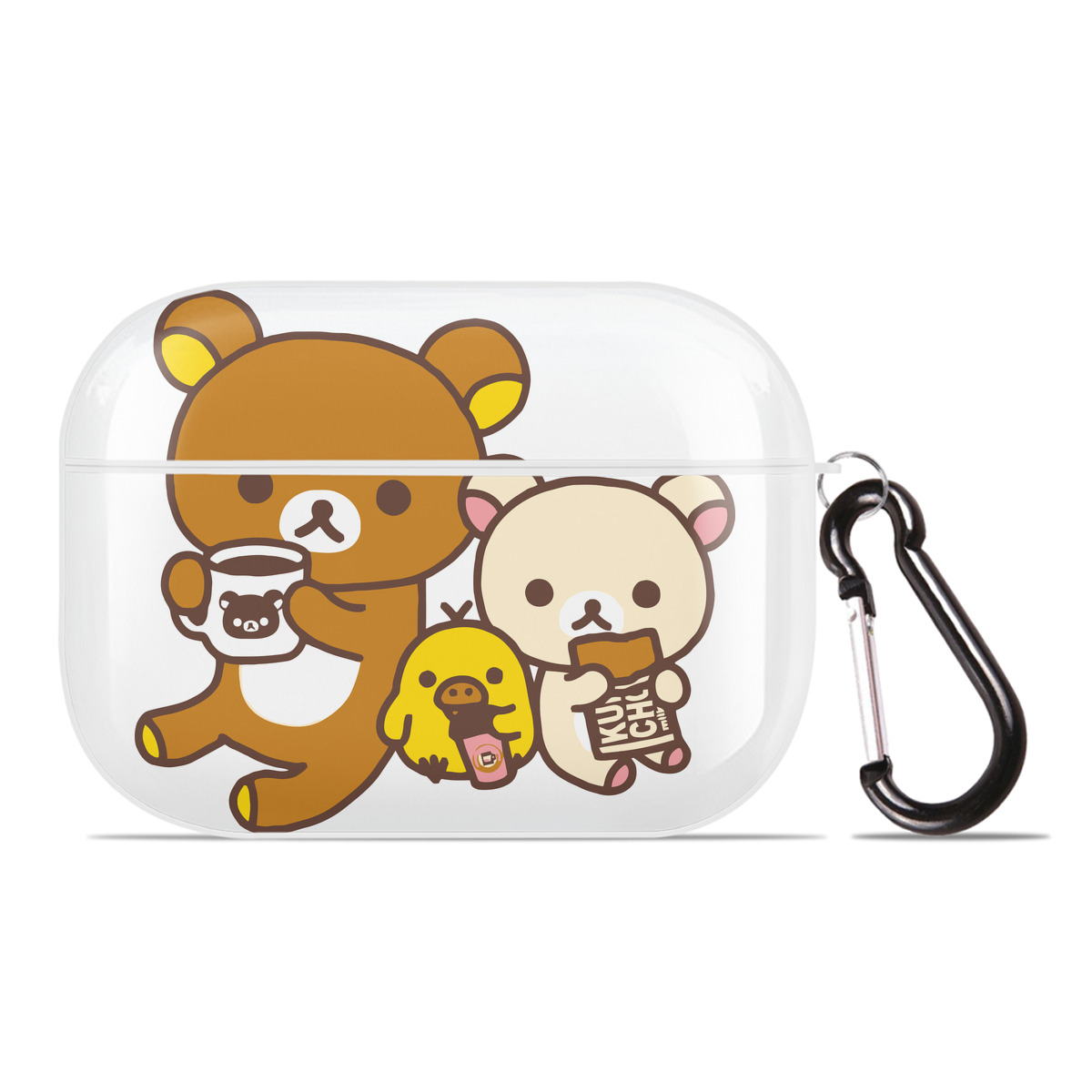 （画像用） リラックマ リラックマ キイロイトリ Rilakkuma Korilakkuma Kiiroitori 【AirPods Pro用】ハードシェル保護ケース 耐衝撃・防指紋・カラビナ付き商品仕様