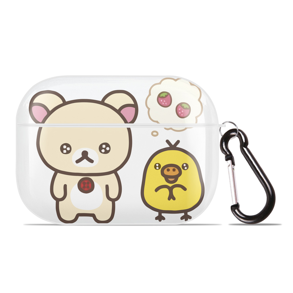 （画像用） リラックマ リラックマ キイロイトリ Rilakkuma Korilakkuma Kiiroitori 【AirPods Pro用】ハードシェル保護ケース 耐衝撃・防指紋・カラビナ付き商品仕様