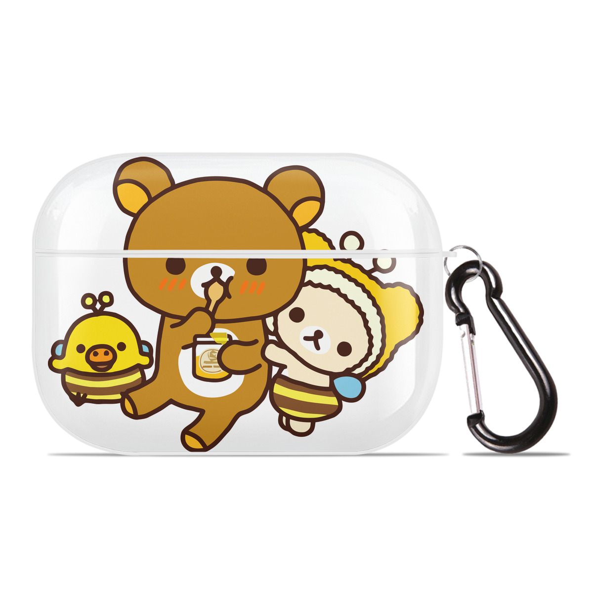 （画像用） リラックマ リラックマ キイロイトリ Rilakkuma Korilakkuma Kiiroitori 【AirPods Pro用】ハードシェル保護ケース 耐衝撃・防指紋・カラビナ付き商品仕様
