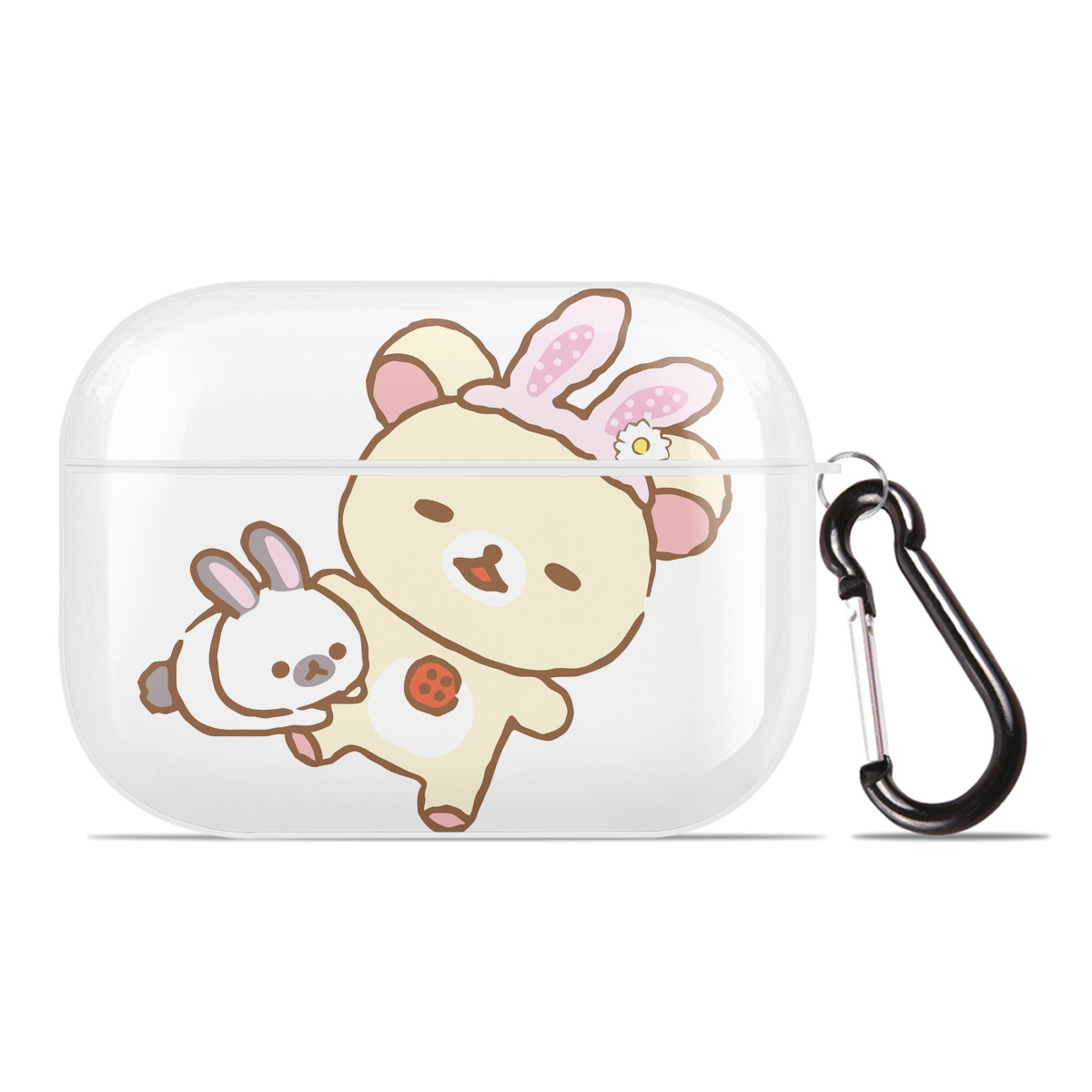 （画像用） リラックマ リラックマ キイロイトリ Rilakkuma Korilakkuma Kiiroitori 【AirPods Pro用】ハードシェル保護ケース 耐衝撃・防指紋・カラビナ付き商品仕様