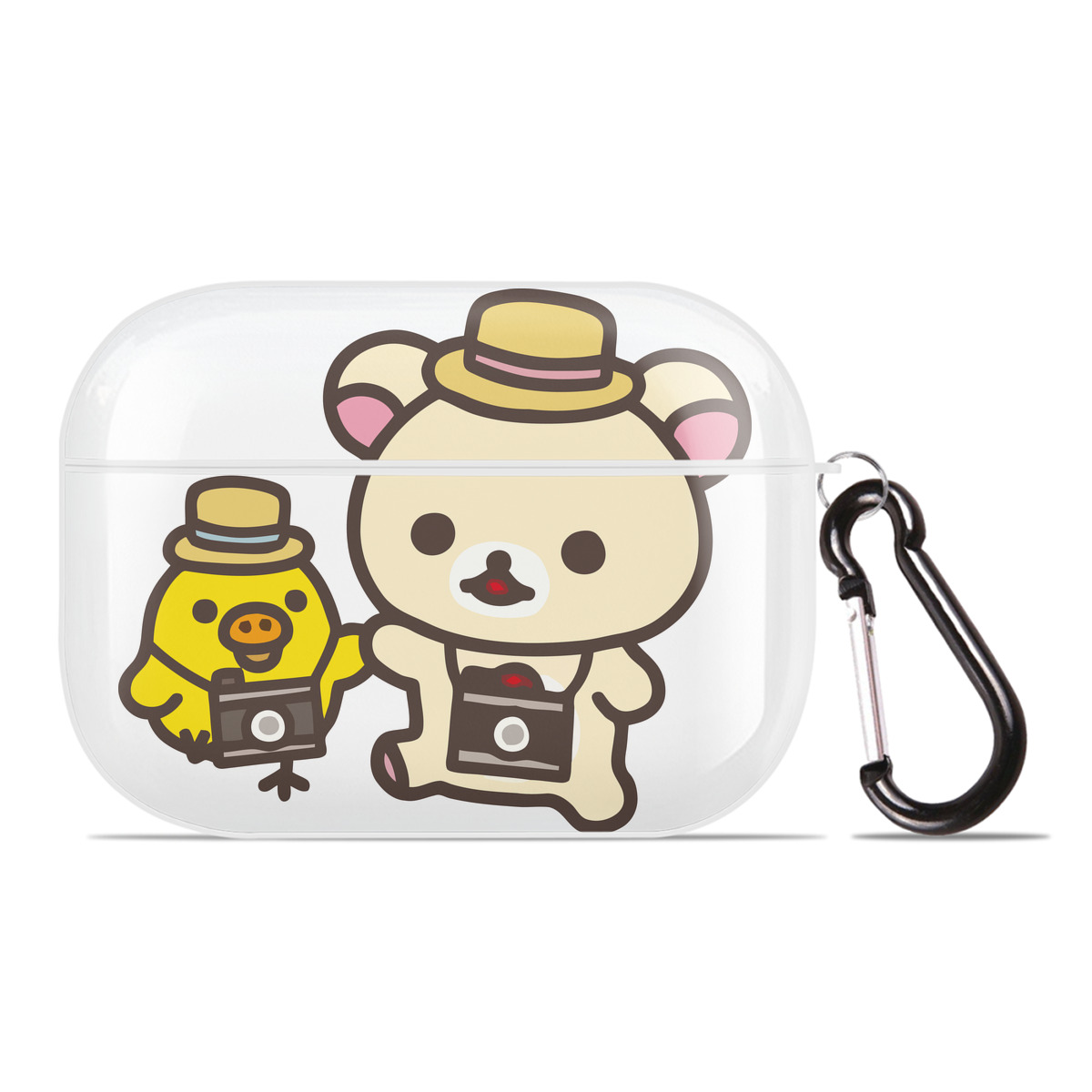 （画像用） リラックマ リラックマ キイロイトリ Rilakkuma Korilakkuma Kiiroitori 【AirPods Pro用】ハードシェル保護ケース 耐衝撃・防指紋・カラビナ付き商品仕様