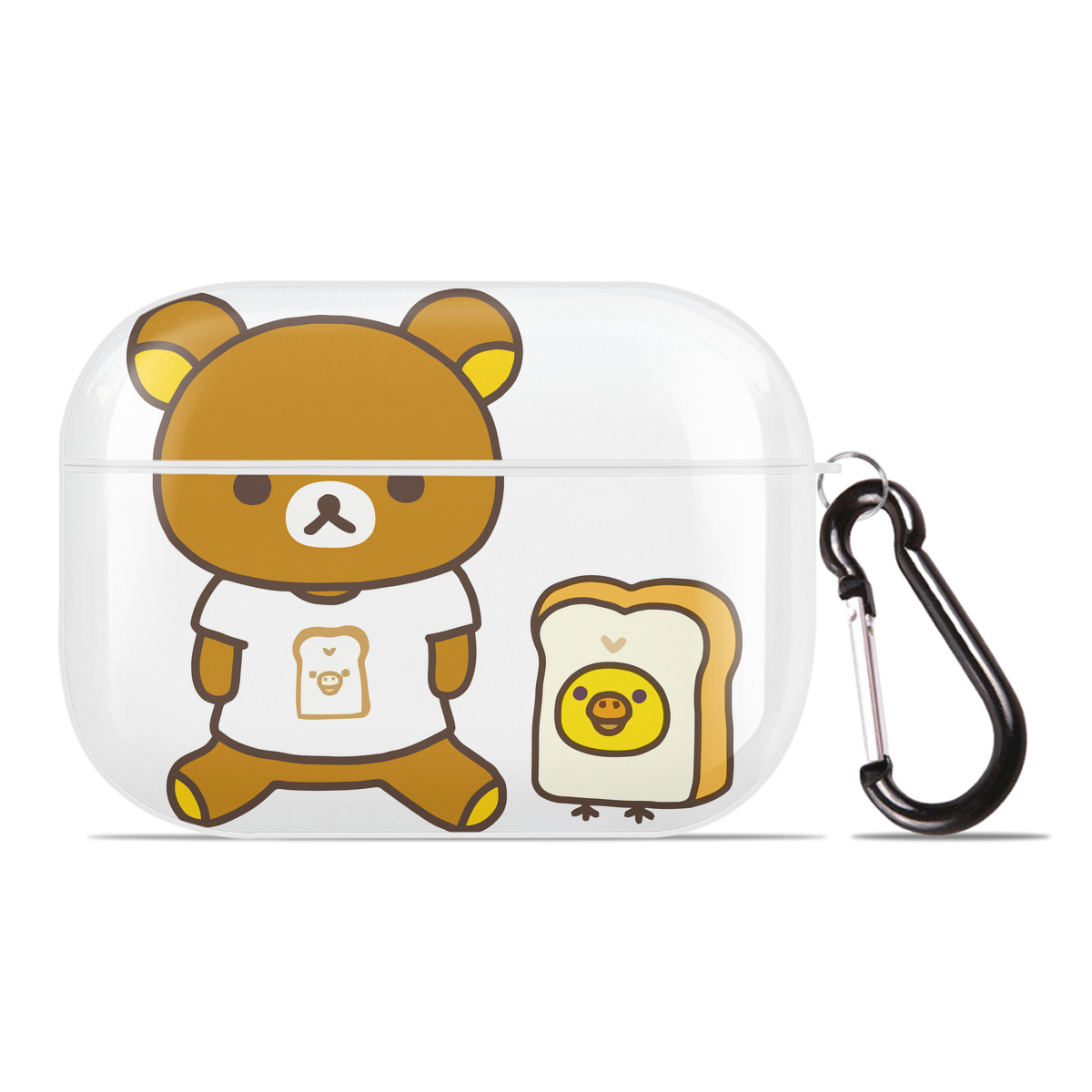 （画像用） リラックマ リラックマ キイロイトリ Rilakkuma Korilakkuma Kiiroitori 【AirPods Pro用】ハードシェル保護ケース 耐衝撃・防指紋・カラビナ付き商品仕様