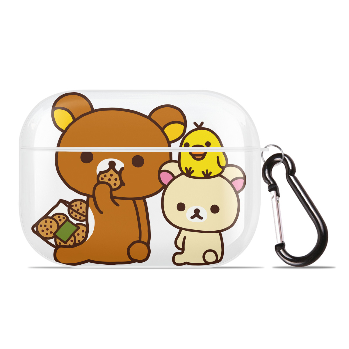 （画像用） リラックマ リラックマ キイロイトリ Rilakkuma Korilakkuma Kiiroitori 【AirPods Pro用】ハードシェル保護ケース 耐衝撃・防指紋・カラビナ付き商品仕様