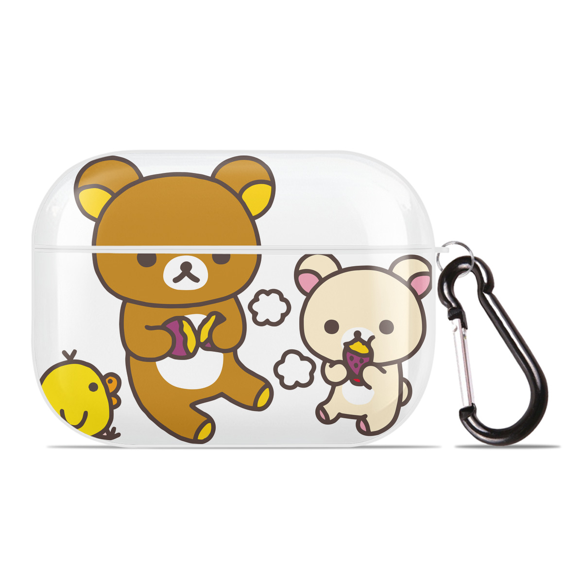 （画像用） リラックマ リラックマ キイロイトリ Rilakkuma Korilakkuma Kiiroitori 【AirPods Pro用】ハードシェル保護ケース 耐衝撃・防指紋・カラビナ付き商品仕様