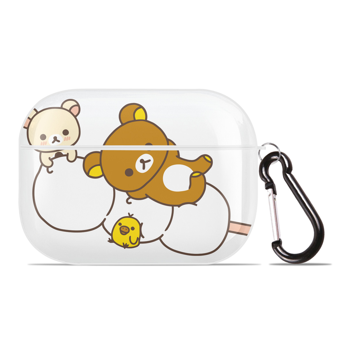 （画像用） リラックマ リラックマ キイロイトリ Rilakkuma Korilakkuma Kiiroitori 【AirPods Pro用】ハードシェル保護ケース 耐衝撃・防指紋・カラビナ付き商品仕様