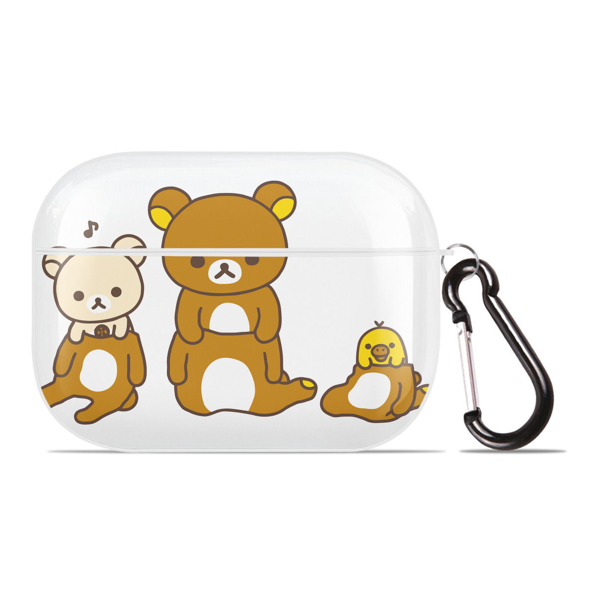 （画像用） リラックマ リラックマ キイロイトリ Rilakkuma Korilakkuma Kiiroitori 【AirPods Pro用】ハードシェル保護ケース 耐衝撃・防指紋・カラビナ付き商品仕様