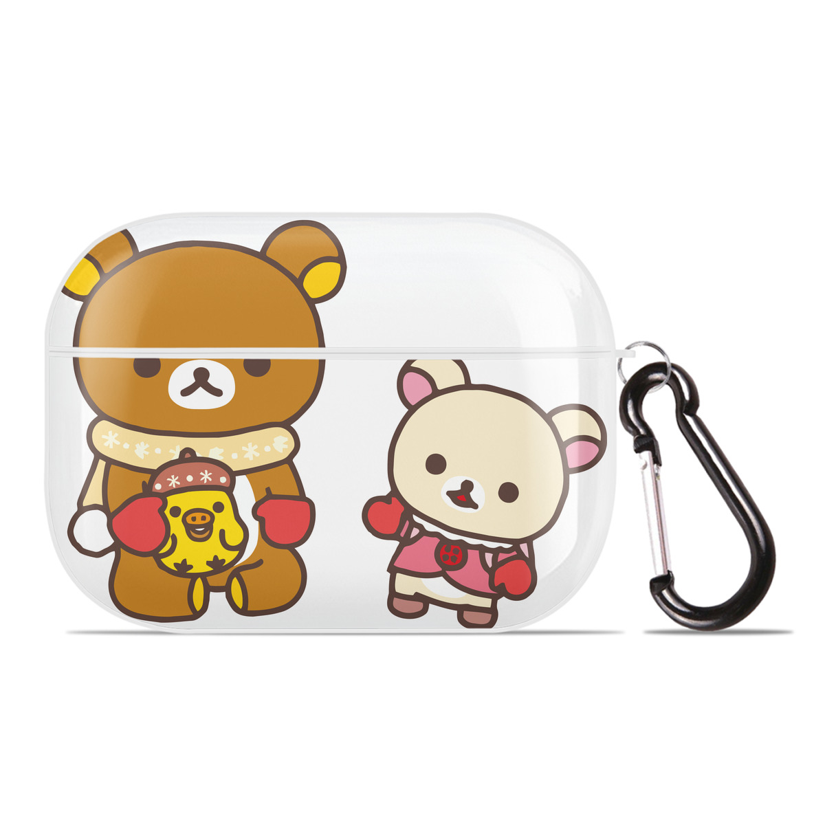 （画像用） リラックマ リラックマ キイロイトリ Rilakkuma Korilakkuma Kiiroitori 【AirPods Pro用】ハードシェル保護ケース 耐衝撃・防指紋・カラビナ付き商品仕様