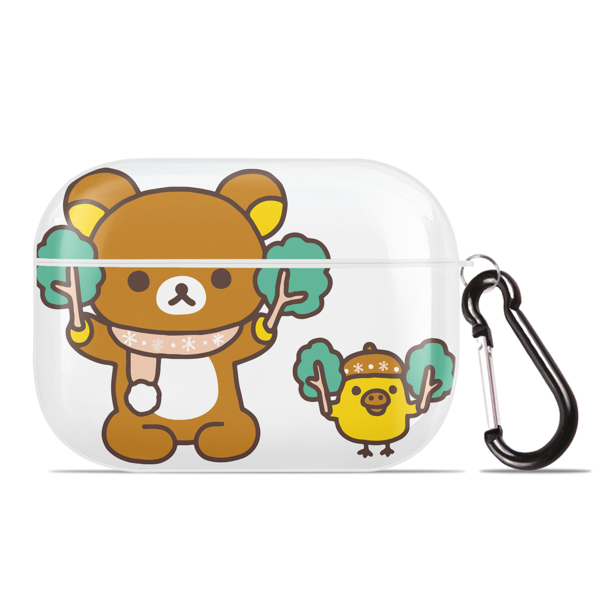 （画像用） リラックマ リラックマ キイロイトリ Rilakkuma Korilakkuma Kiiroitori 【AirPods Pro用】ハードシェル保護ケース 耐衝撃・防指紋・カラビナ付き商品仕様