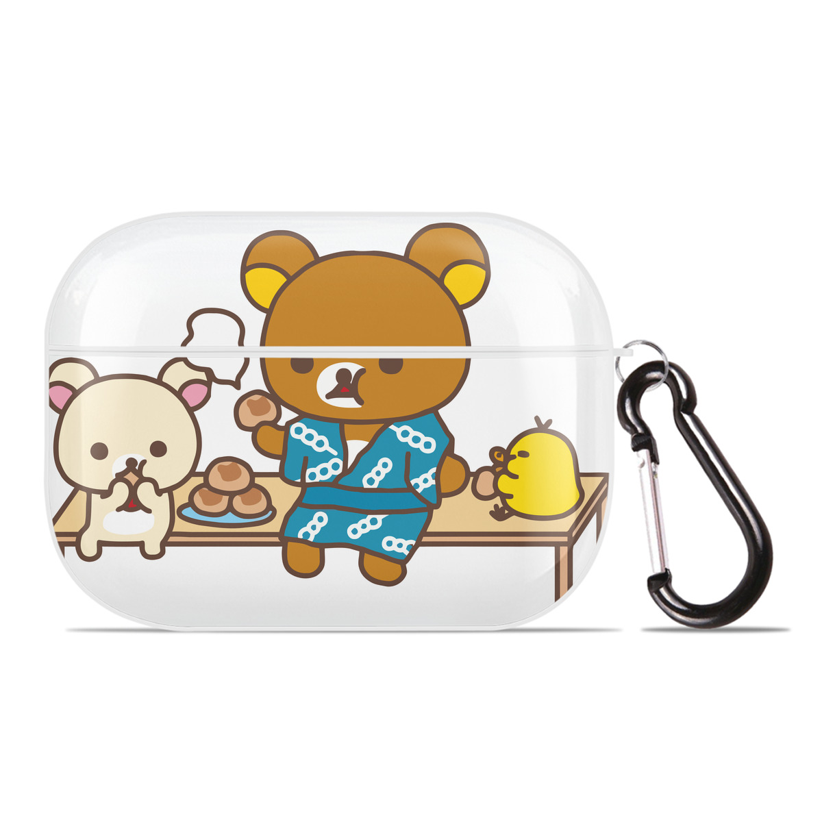 （画像用） リラックマ リラックマ キイロイトリ Rilakkuma Korilakkuma Kiiroitori 【AirPods Pro用】ハードシェル保護ケース 耐衝撃・防指紋・カラビナ付き商品仕様
