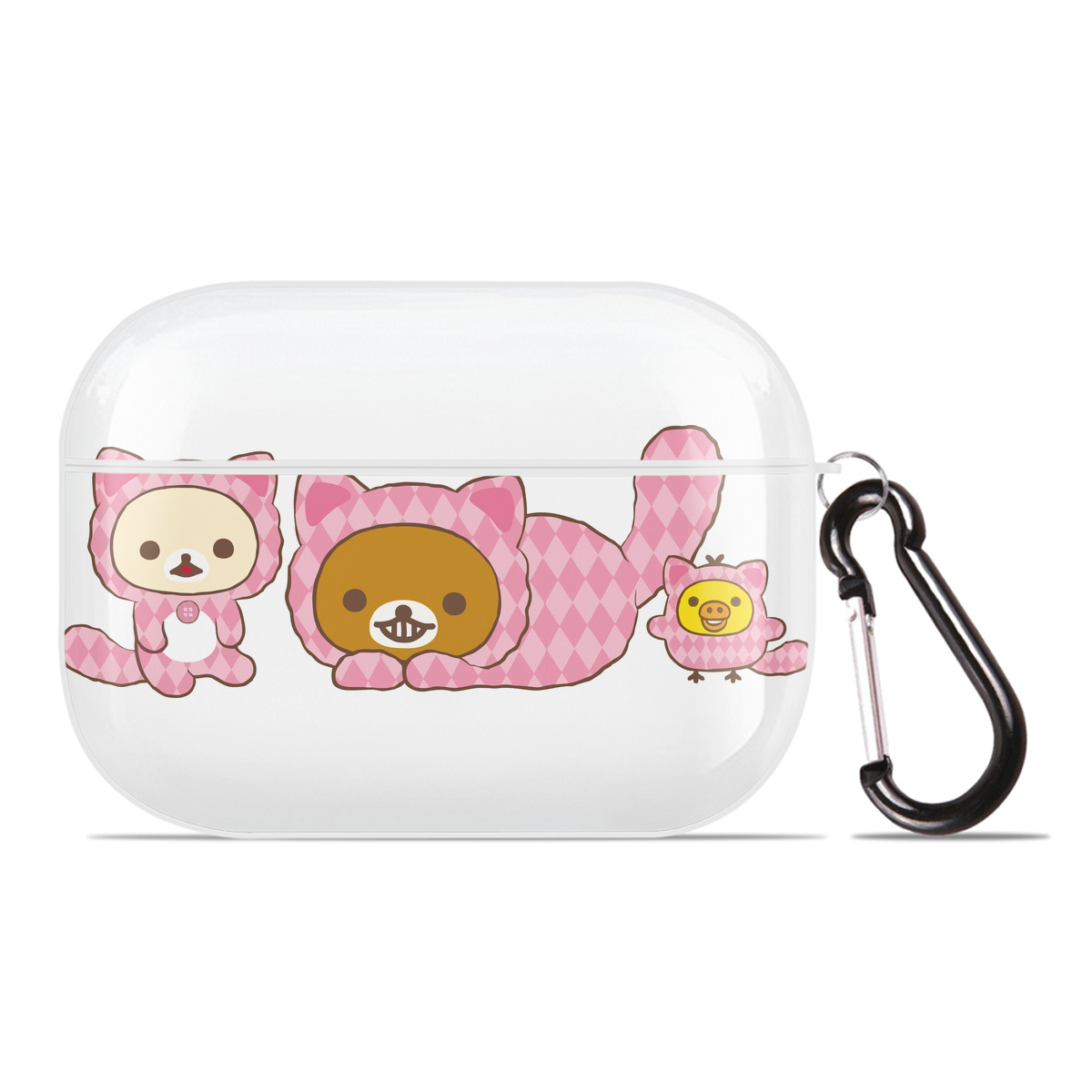 （画像用） リラックマ リラックマ キイロイトリ Rilakkuma Korilakkuma Kiiroitori 【AirPods Pro用】ハードシェル保護ケース 耐衝撃・防指紋・カラビナ付き商品仕様