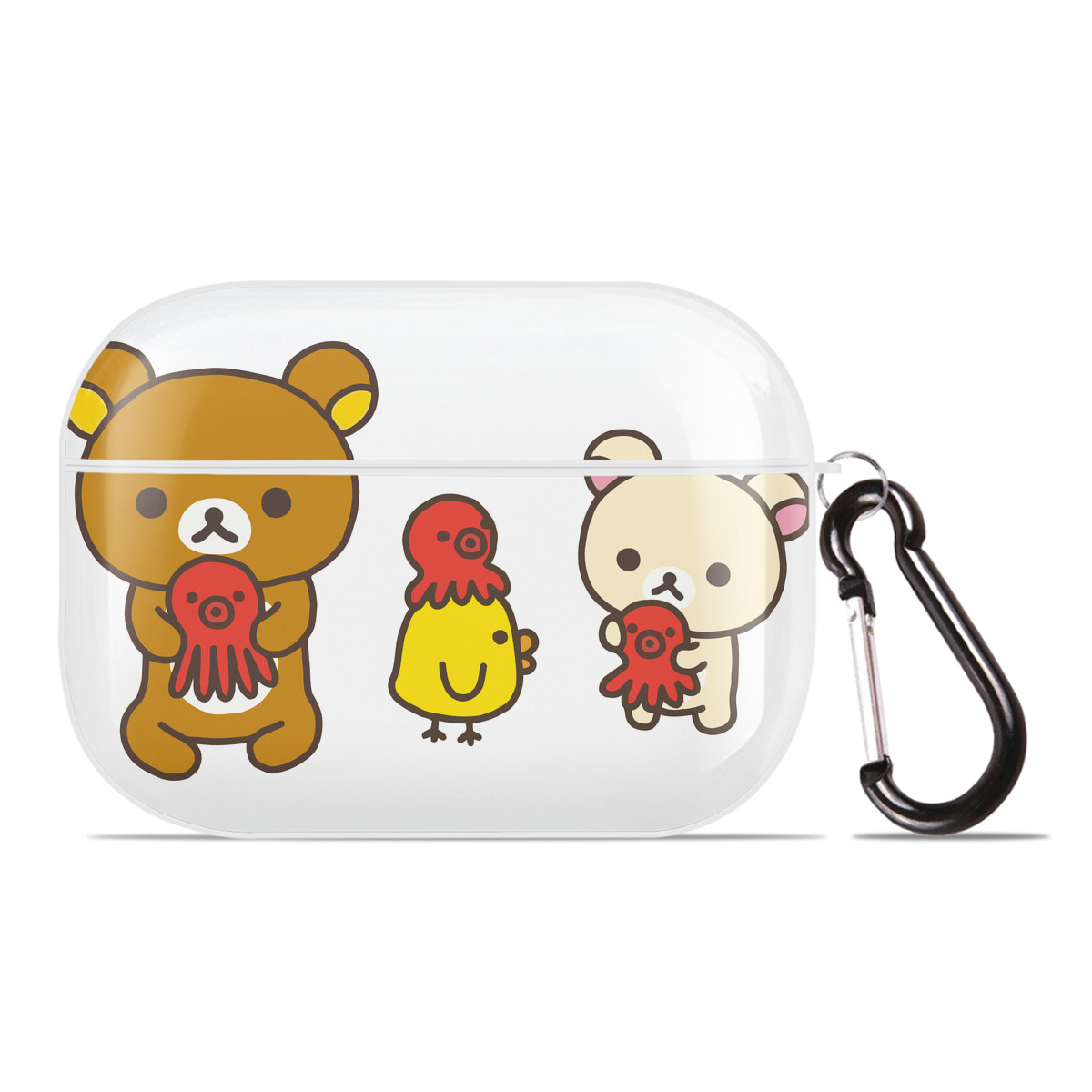 （画像用） リラックマ リラックマ キイロイトリ Rilakkuma Korilakkuma Kiiroitori 【AirPods Pro用】ハードシェル保護ケース 耐衝撃・防指紋・カラビナ付き商品仕様