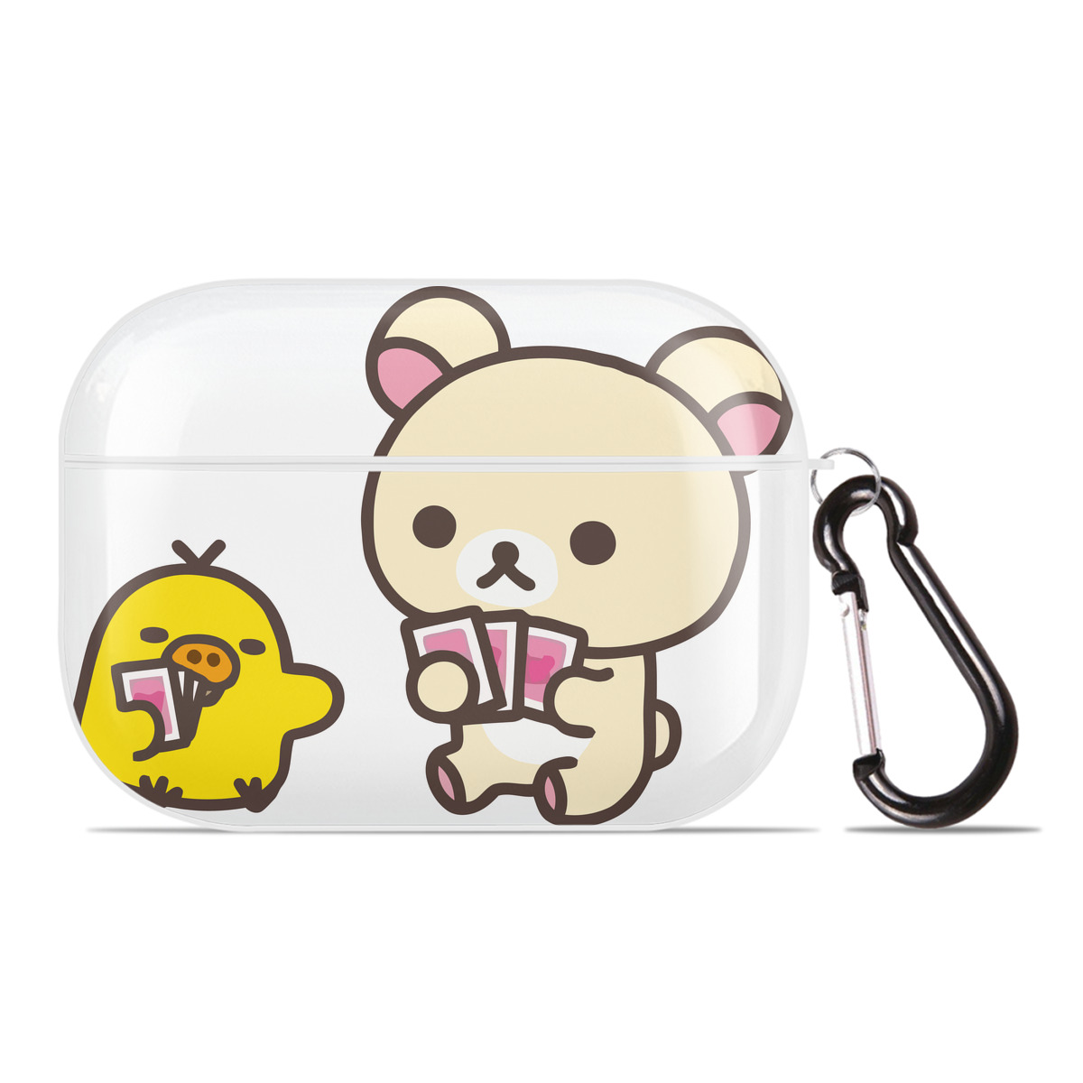 （画像用） リラックマ リラックマ キイロイトリ Rilakkuma Korilakkuma Kiiroitori 【AirPods Pro用】ハードシェル保護ケース 耐衝撃・防指紋・カラビナ付き商品仕様