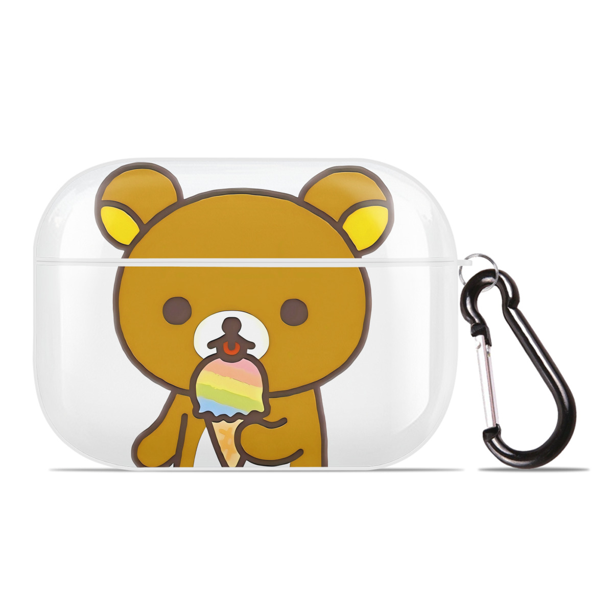 （画像用） リラックマ リラックマ キイロイトリ Rilakkuma Korilakkuma Kiiroitori 【AirPods Pro用】ハードシェル保護ケース 耐衝撃・防指紋・カラビナ付き商品仕様