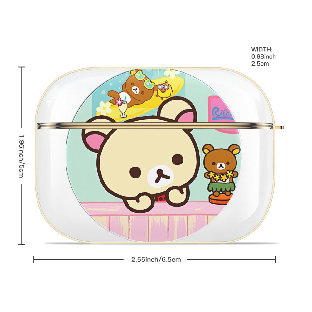 リラックマ リラックマ キイロイトリ Rilakkuma Korilakkuma Kiiroitori 【AirPods Pro用】ハードシェル保護ケース｜耐衝撃・防指紋・カラビナ付き商品仕様