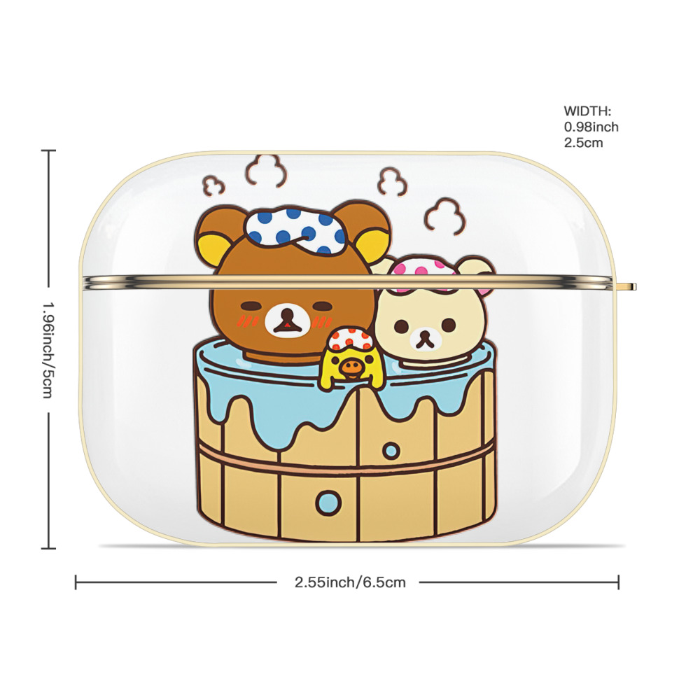 リラックマ リラックマ キイロイトリ Rilakkuma Korilakkuma Kiiroitori 【AirPods Pro用】ハードシェル保護ケース｜耐衝撃・防指紋・カラビナ付き商品仕様