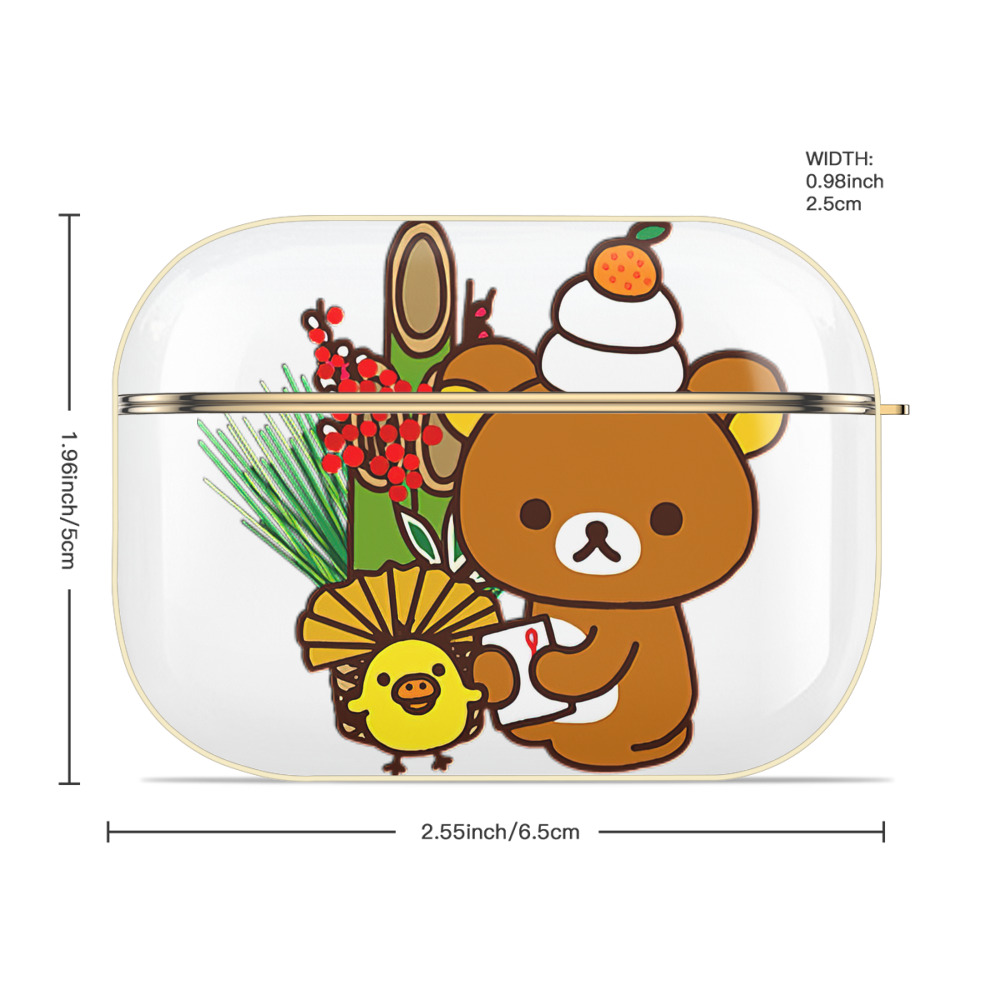 リラックマ リラックマ キイロイトリ Rilakkuma Korilakkuma Kiiroitori 【AirPods Pro用】ハードシェル保護ケース｜耐衝撃・防指紋・カラビナ付き商品仕様